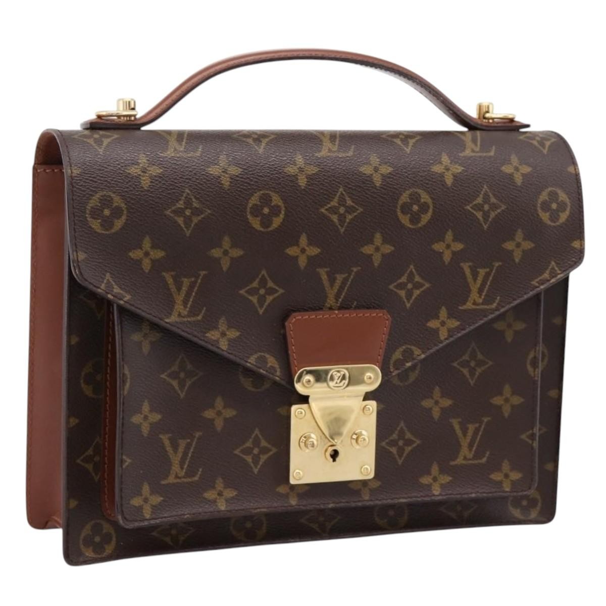 Louis Vuitton Monceau Monogram Canvas Brown Canvas Handbag (Pre-Owned)