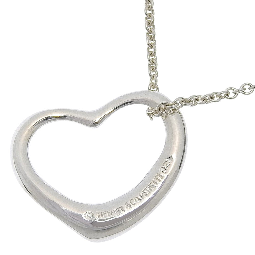 Tiffany & Co. Elsa Peretti Open Heart Pendant Sterling Silver Silver Silver Necklace Jewelry (Pre-Owned)