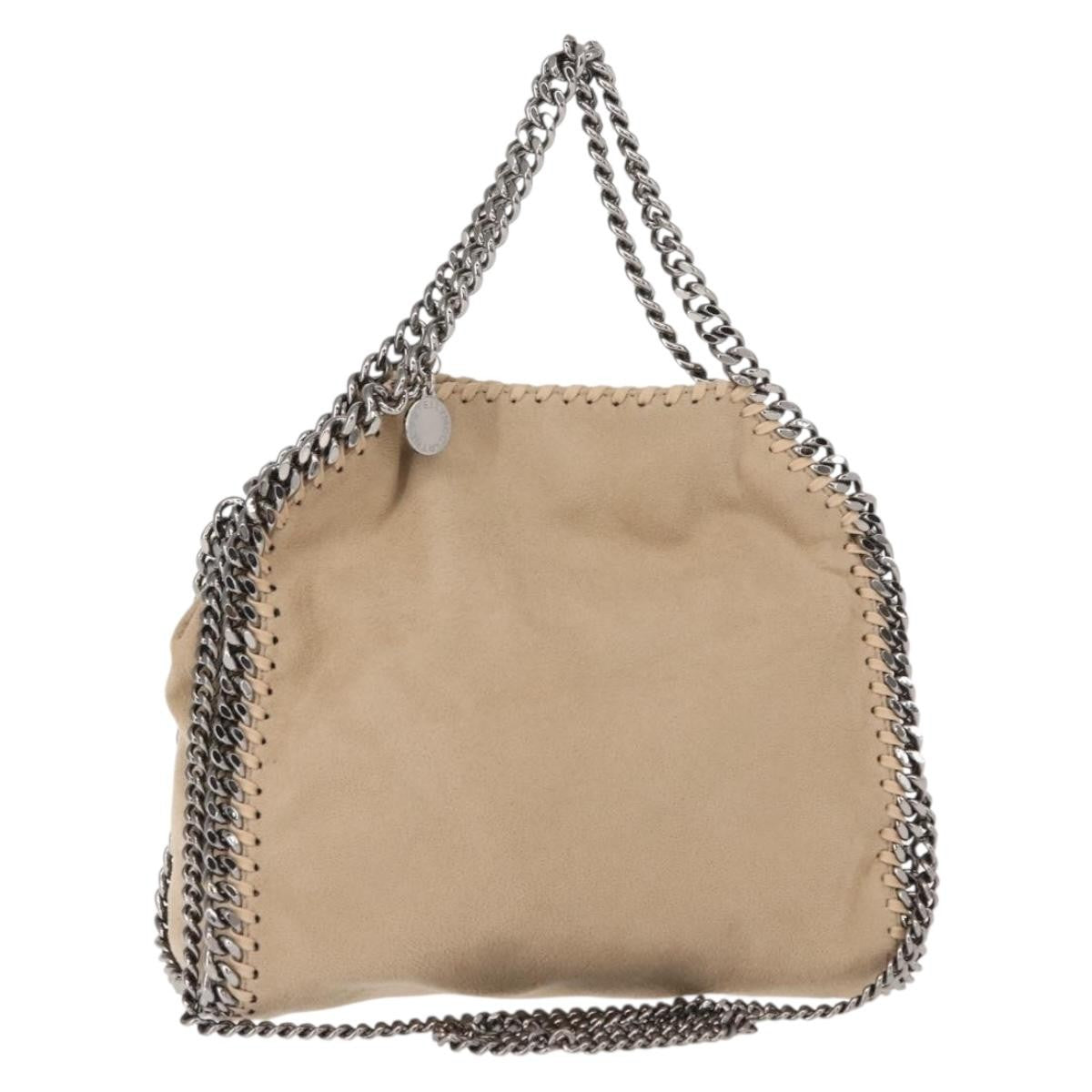 Stella Mccartney Falabella Fold Over Shaggy Deer Beige Polyester Crossbody Bag Bag (Pre-Owned)