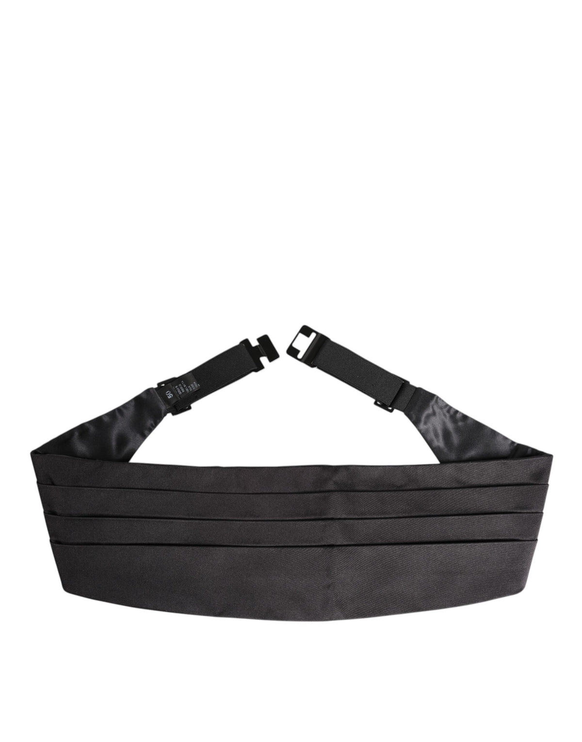 Dolce & Gabbana Black Men 100% Silk Belt Wide Waist Men's Cummerbund
