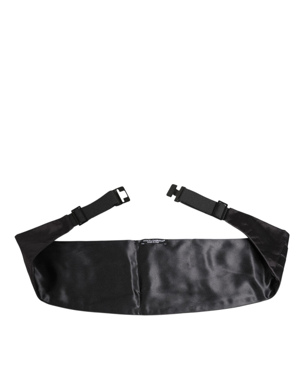 Dolce & Gabbana Black Men 100% Silk Belt Wide Waist Men's Cummerbund