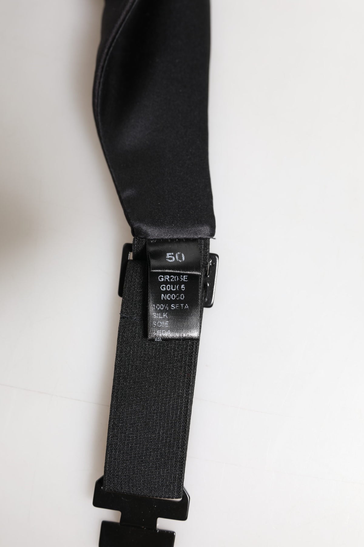 Dolce & Gabbana Black Men 100% Silk Belt Wide Waist Men's Cummerbund