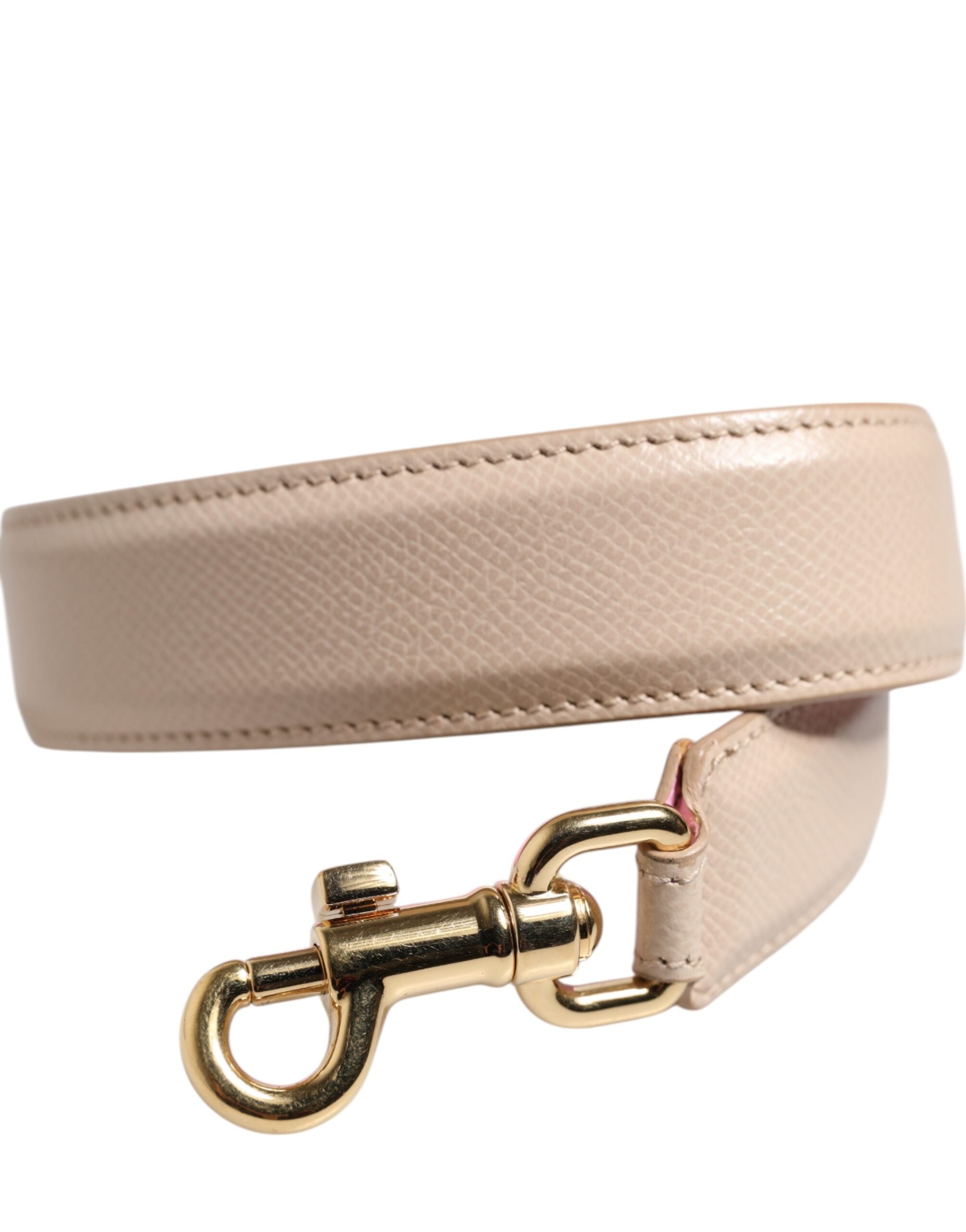 Dolce & Gabbana Beige Pink Leather Handbag Accessory Shoulder Women's Strap