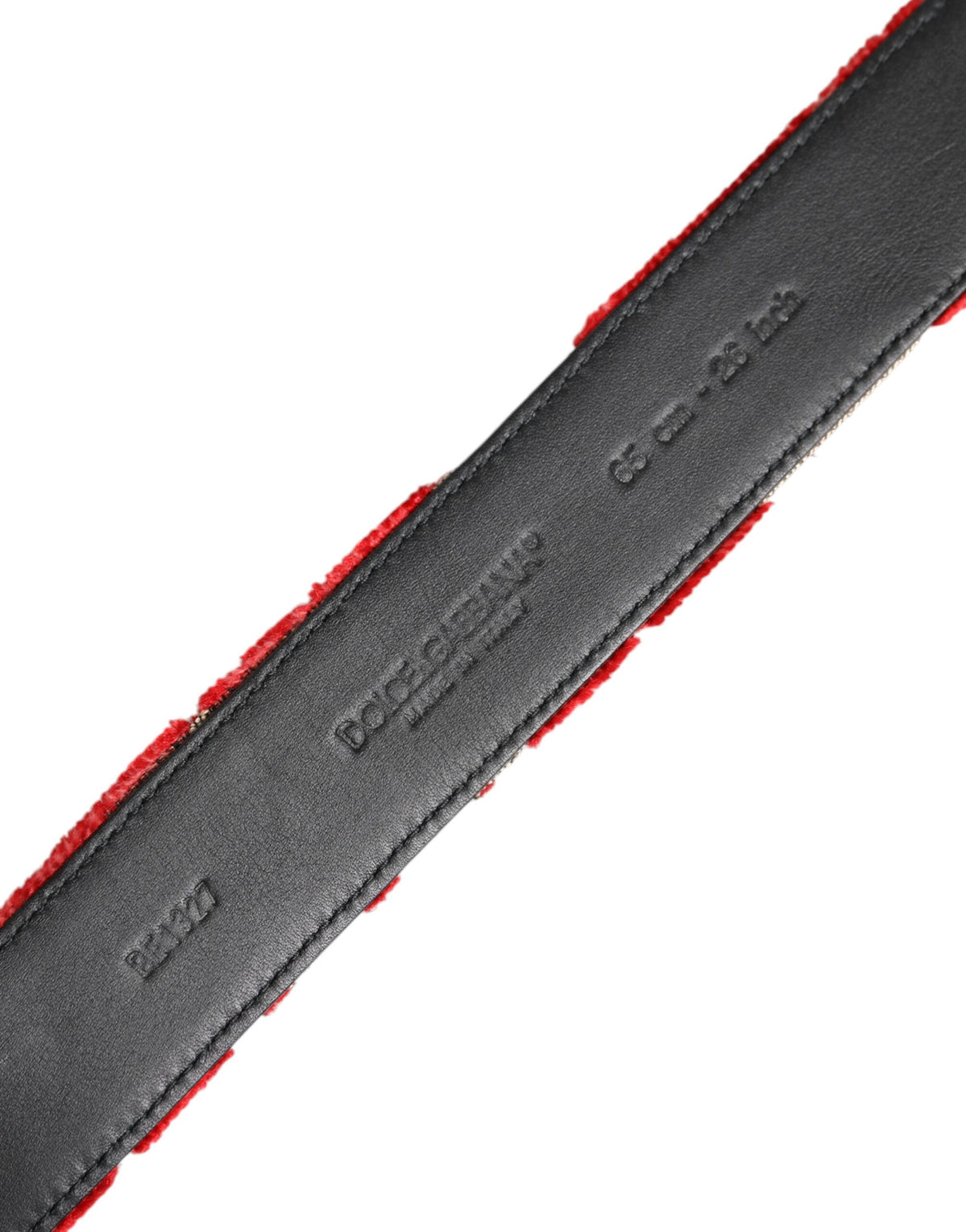 Dolce & Gabbana Red Viscose Silver DG Logo Metal Buckle Women's Belt