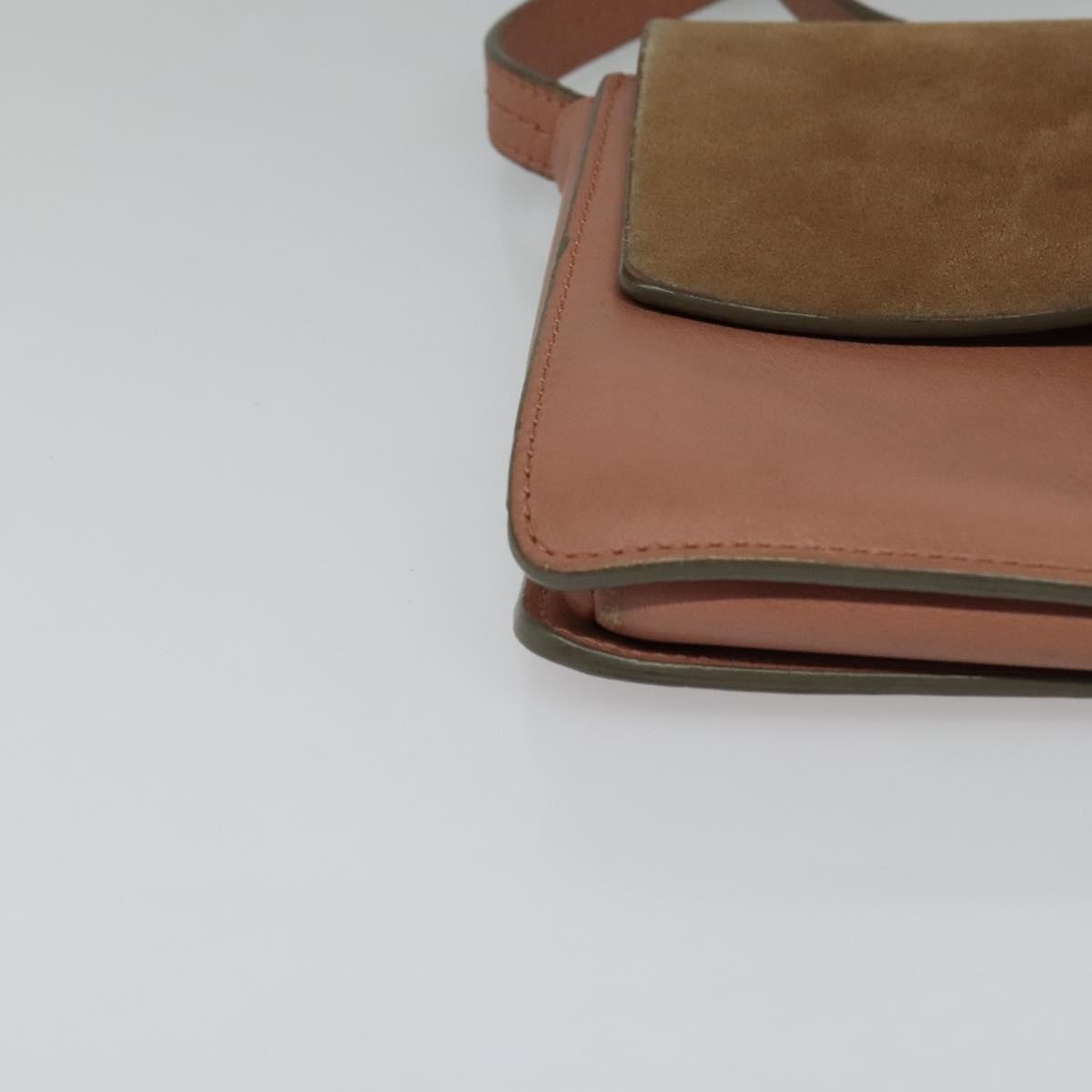 Chloe Faye Leather And Suede Pink Leather Shoulder Bag Bag (Pre-Owned)