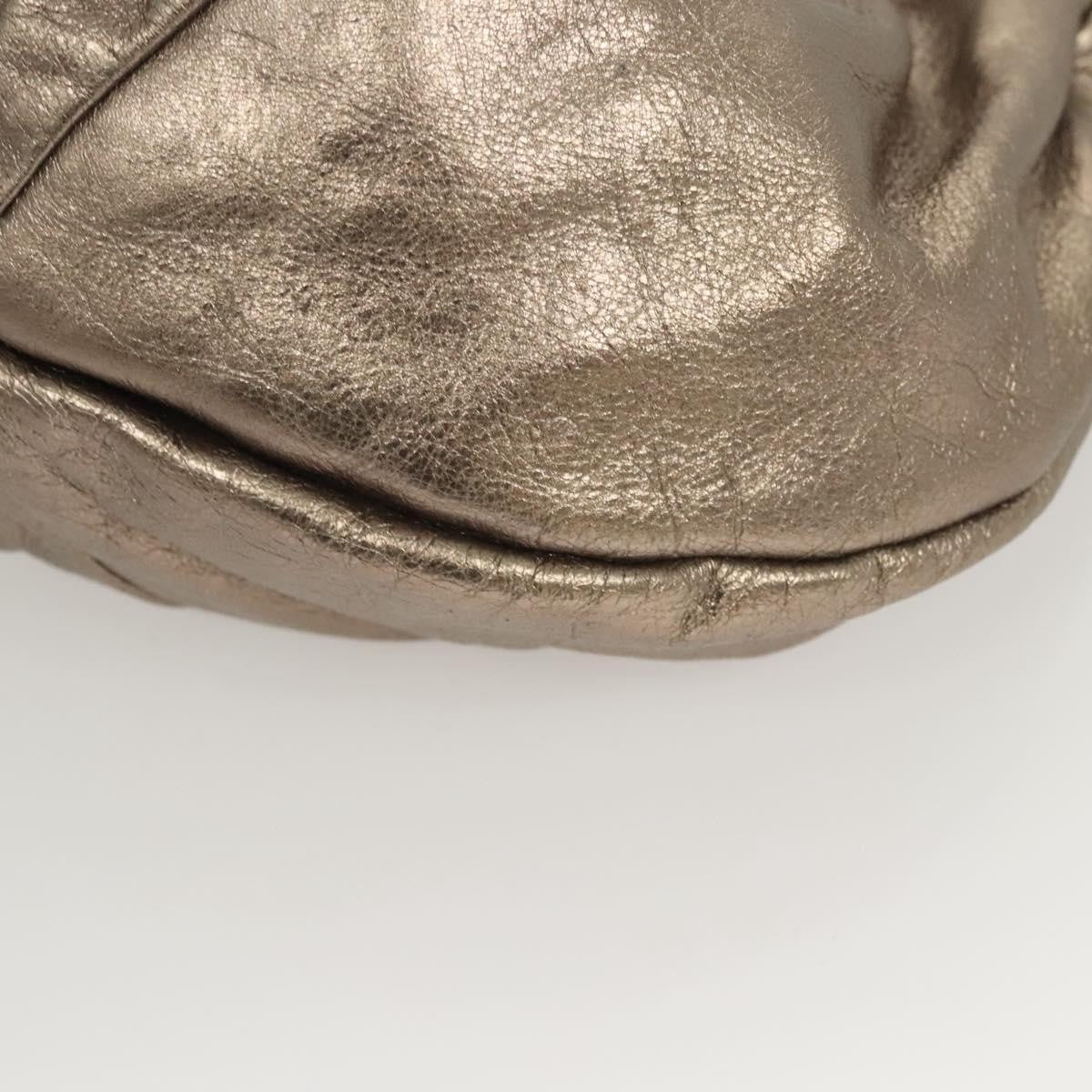 Salvatore Ferragamo Vala Leather Gold Leather Shoulder Bag Bag (Pre-Owned)