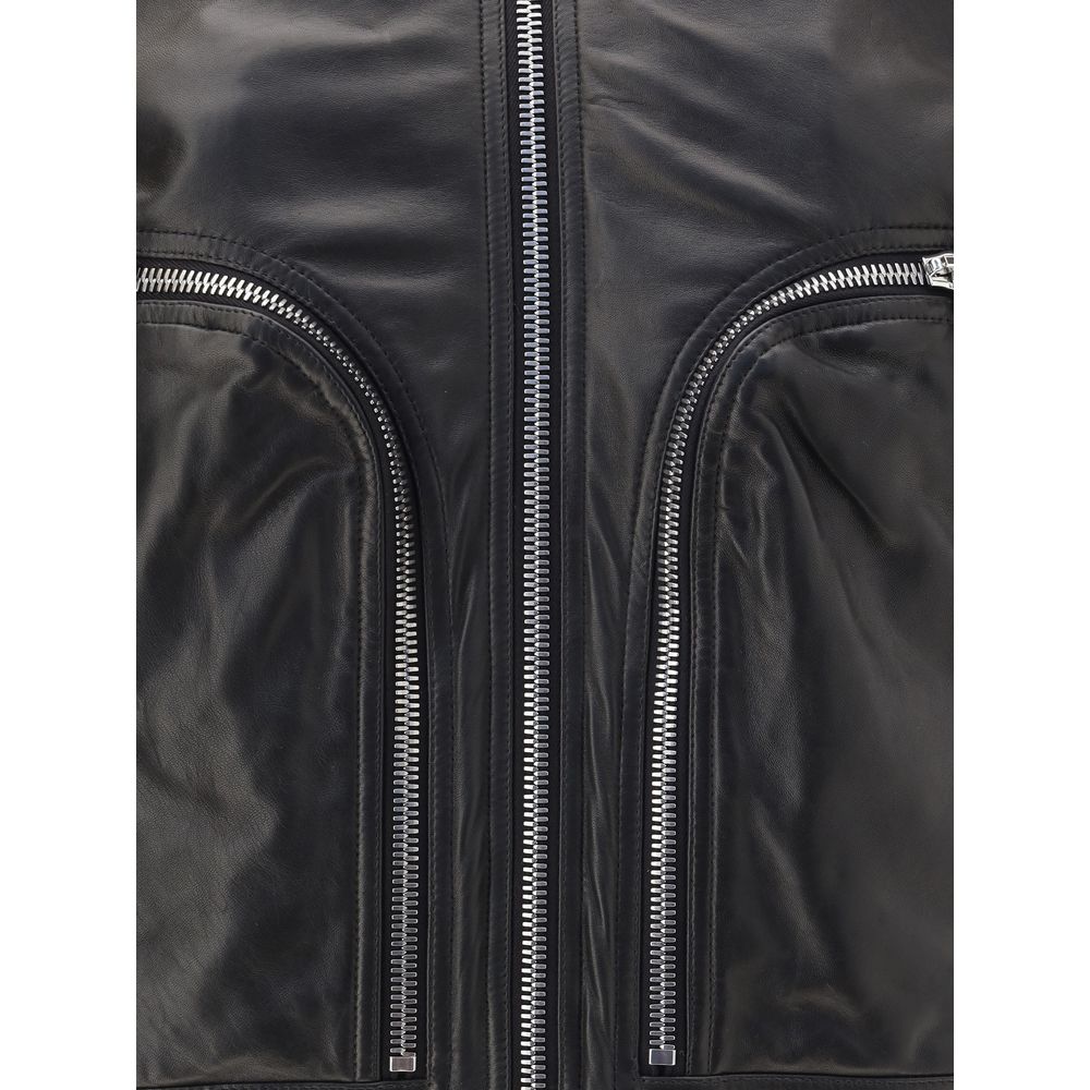 Rick Owens Bauhaus Flight Leather Men's Jacket