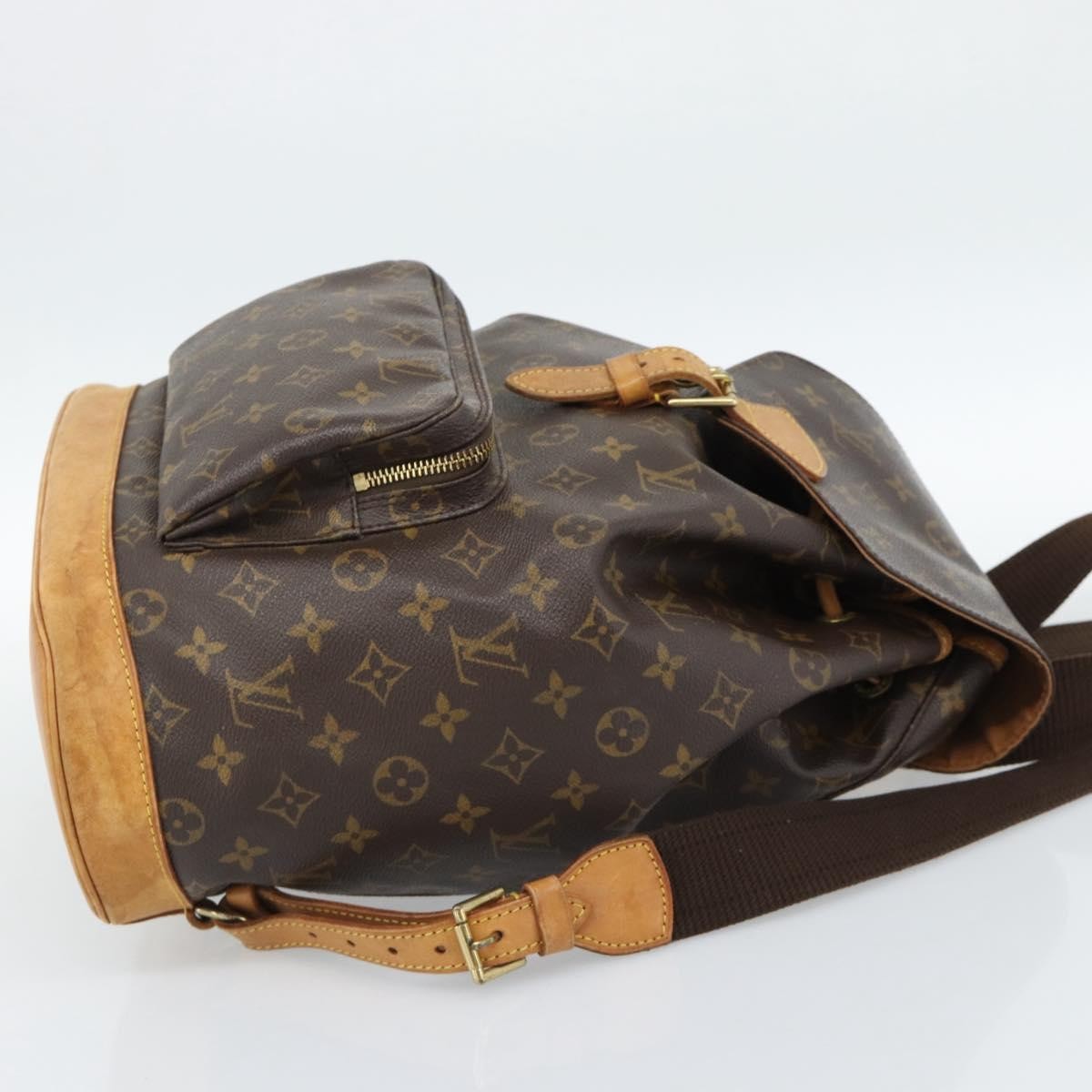 Louis Vuitton Vintage Montsouris Monogram Canvas Brown Canvas Backpack Bag (Pre-Owned)