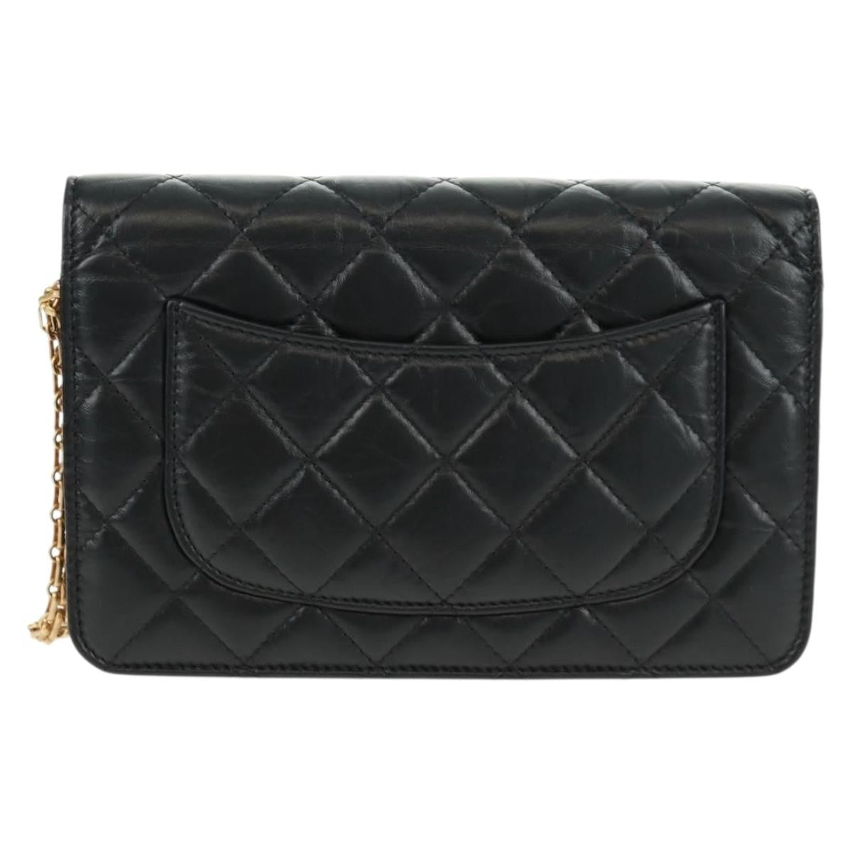 Chanel Lucky Charms Reissue 2.55 Flap Leather Black Leather Shoulder Bag Bag (Pre-Owned)