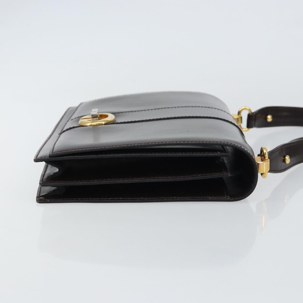 Gucci Vintage Leather Brown Leather Shoulder Bag Bag (Pre-Owned)