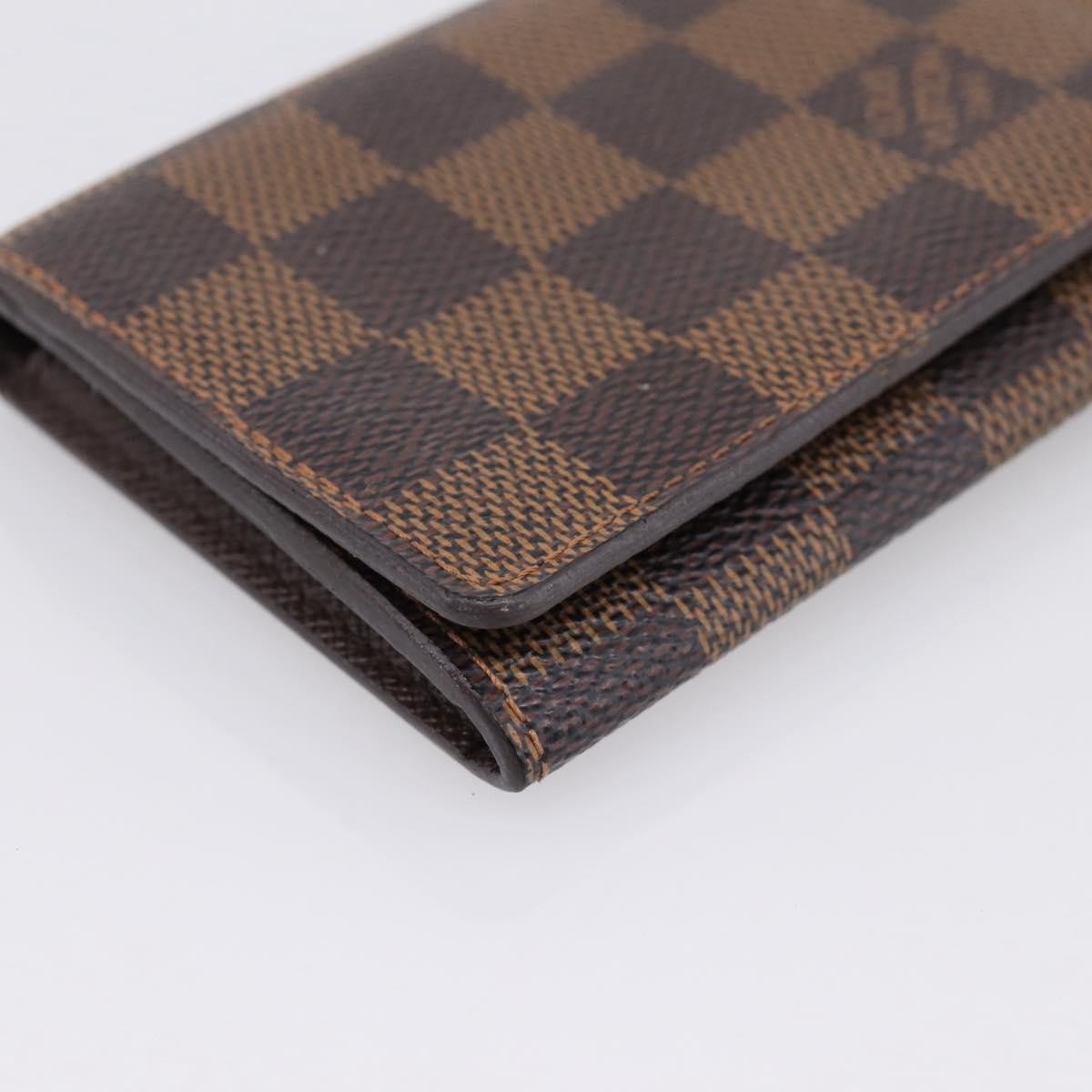 Louis Vuitton Business Card Case Damier Brown Canvas Card Holders Accessory (Pre-Owned)