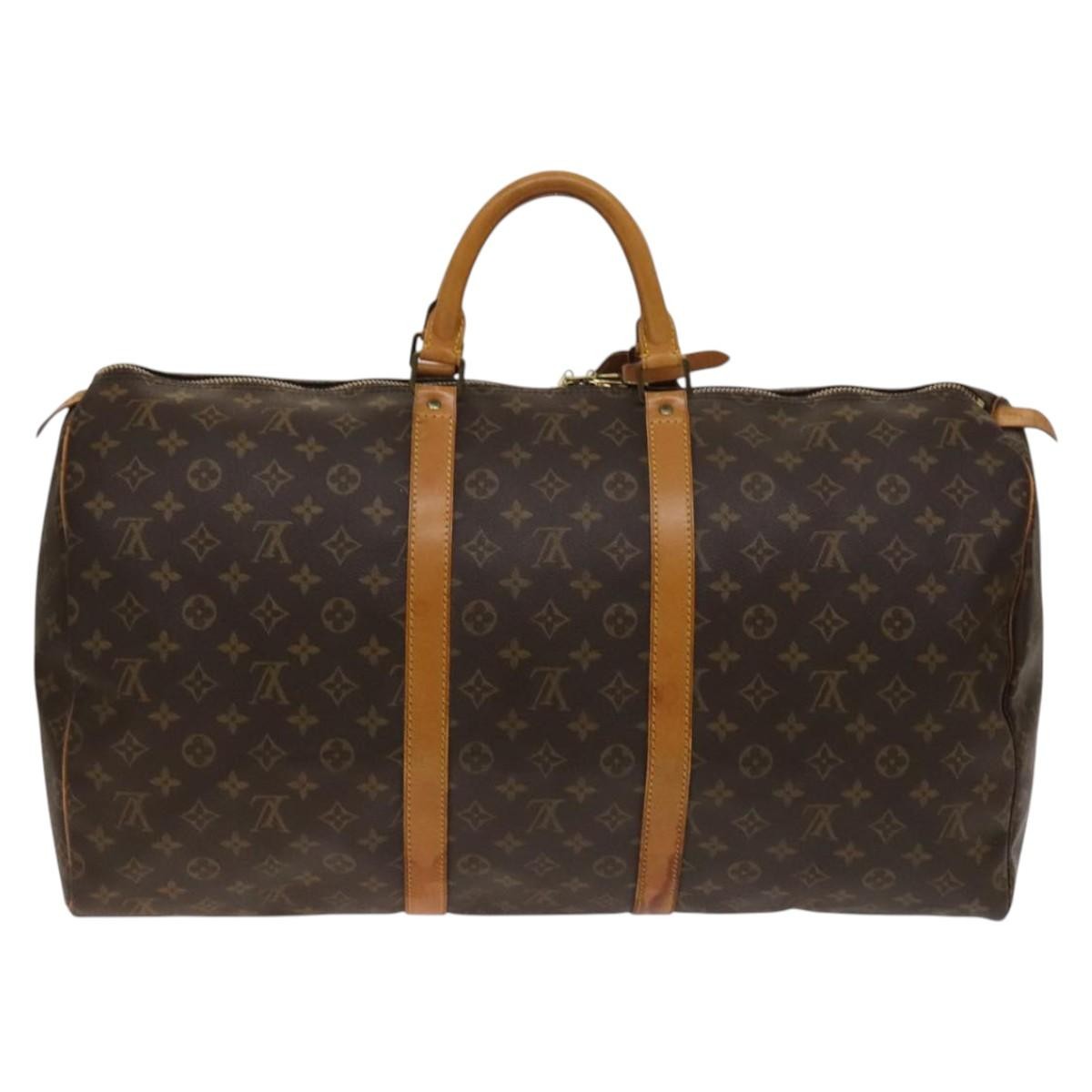 Louis Vuitton Keepall Monogram Canvas Brown Canvas Travel Bag Bag (Pre-Owned)