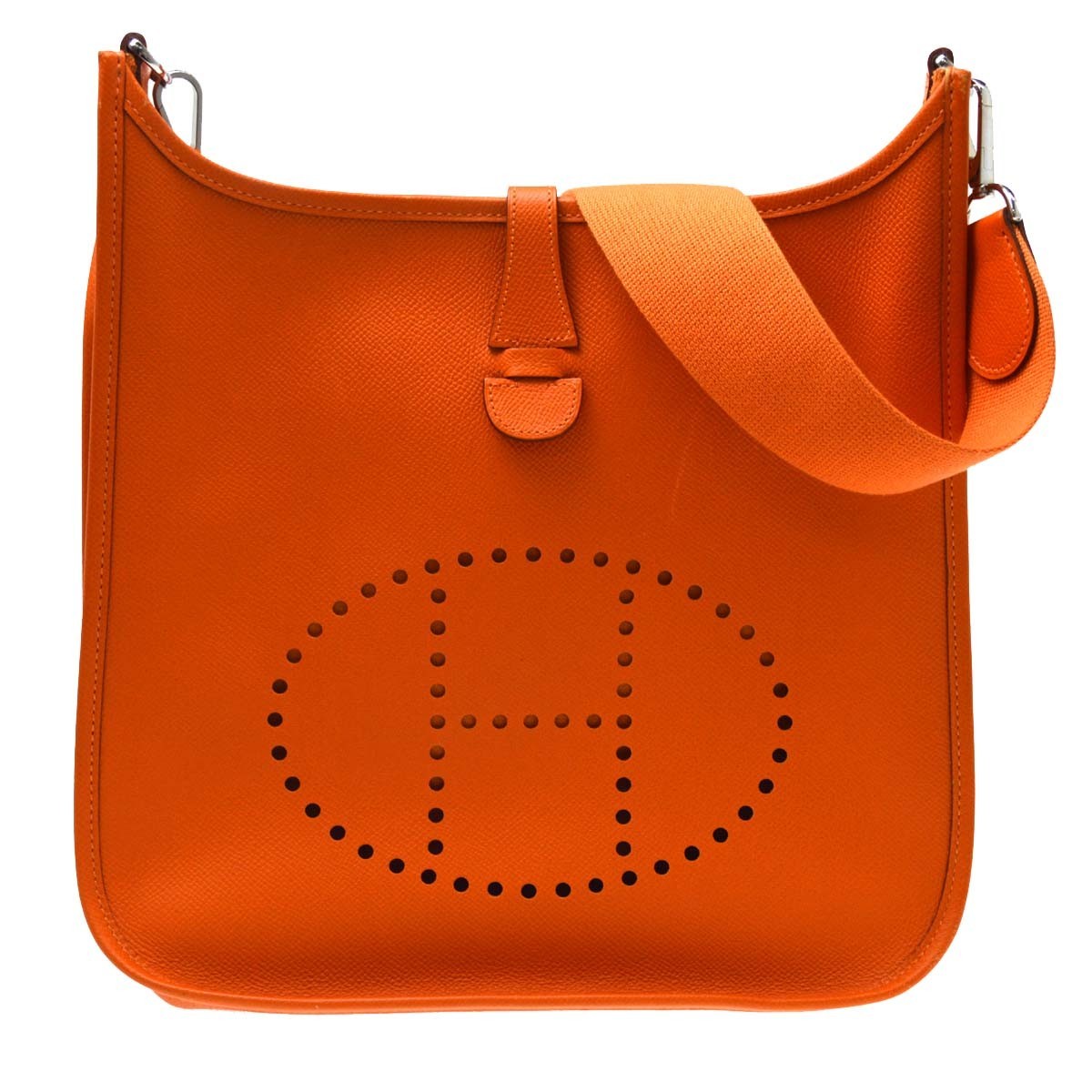 Hermes Evelyne Epsom Orange Leather Shoulder Bag Bag (Pre-Owned)