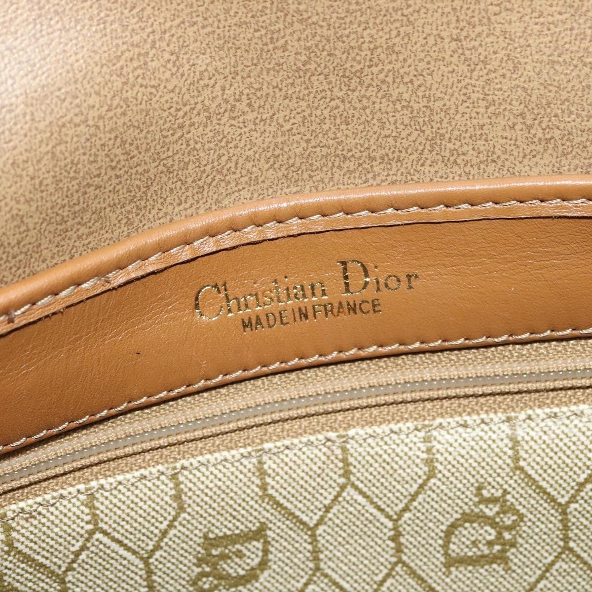 Christian Dior Vintage Honeycomb Canvas Beige Canvas Shoulder Bag Bag (Pre-Owned)