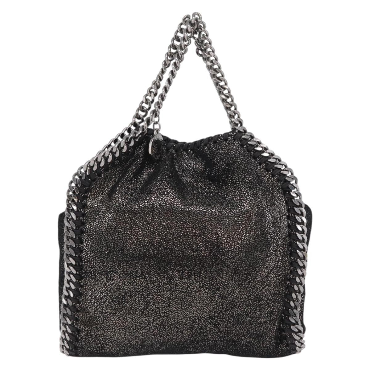 Stella Mccartney Falabella Faux Leather Black Polyester Tote Bag Bag (Pre-Owned)