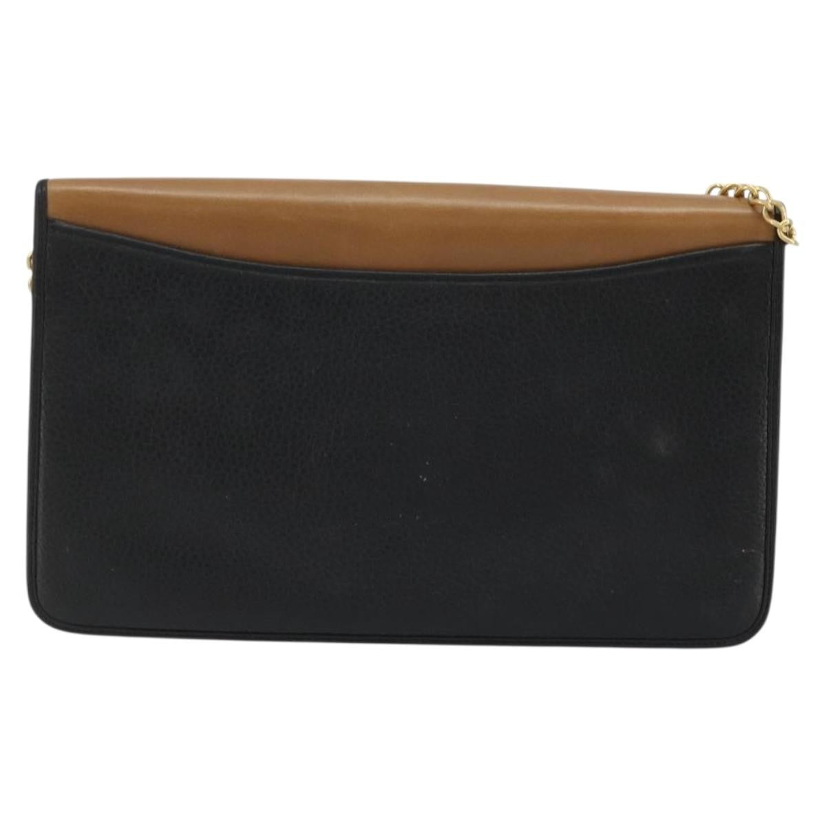 Christian Dior Flap Shoulder Leather Black Leather Shoulder Bag Bag (Pre-Owned)