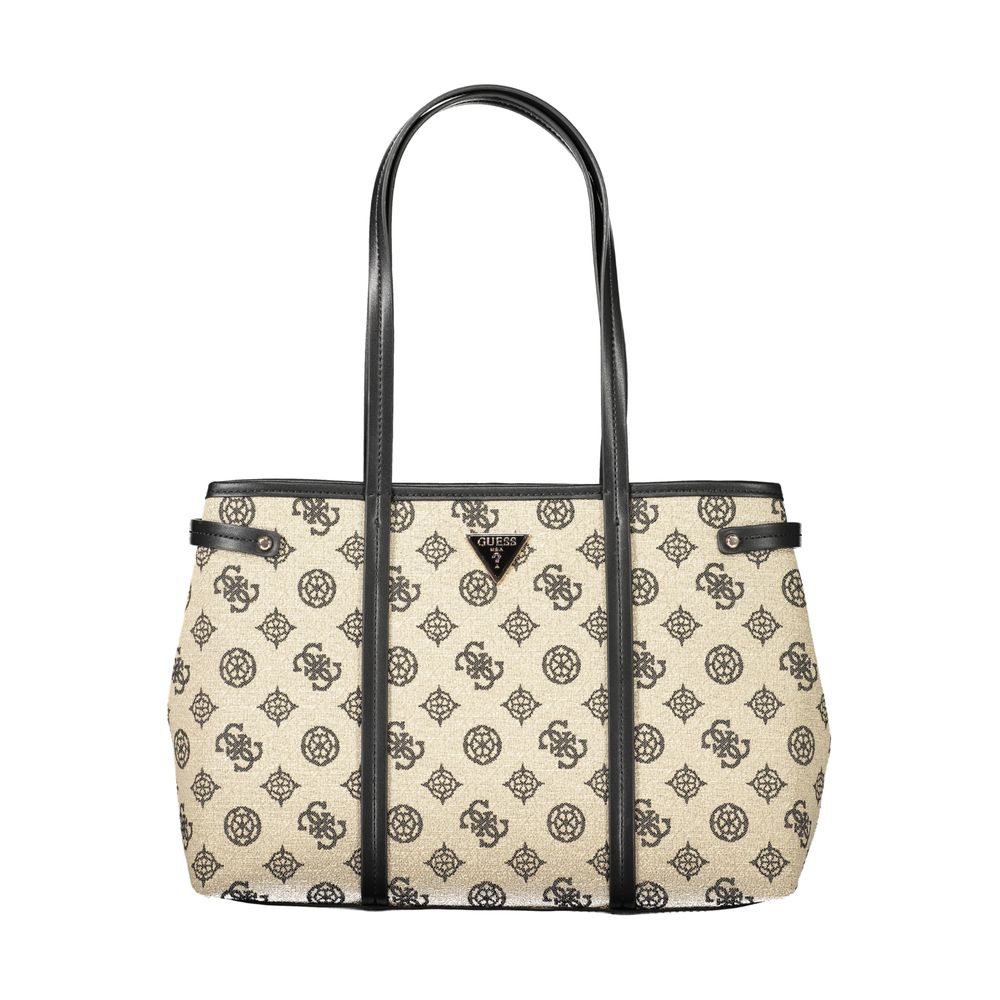Guess Jeans Beige Cotton Women Women's Handbag