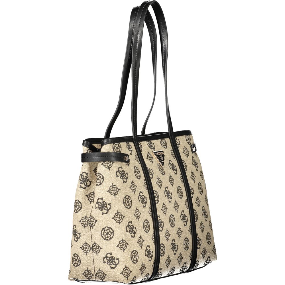 Guess Jeans Beige Cotton Women Women's Handbag