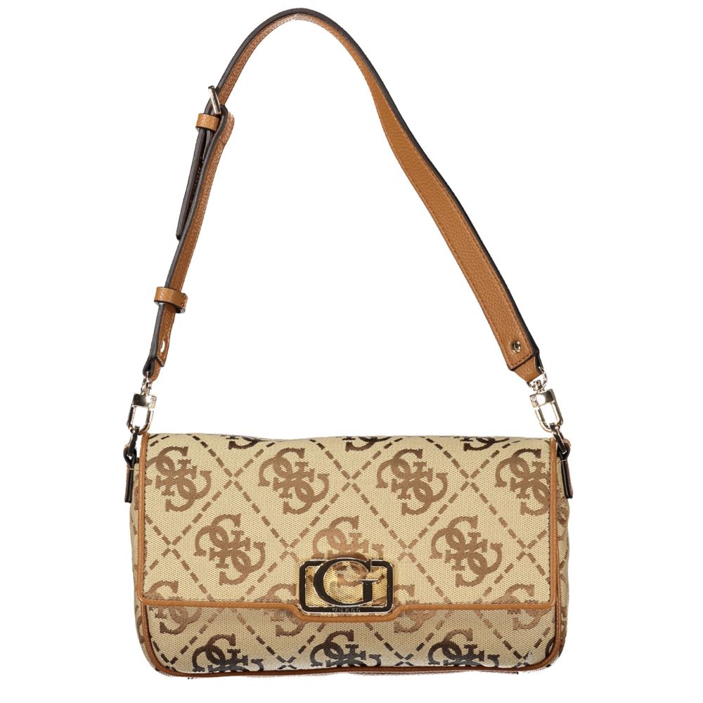 Guess Jeans Beige Polyester Women Women's Handbag
