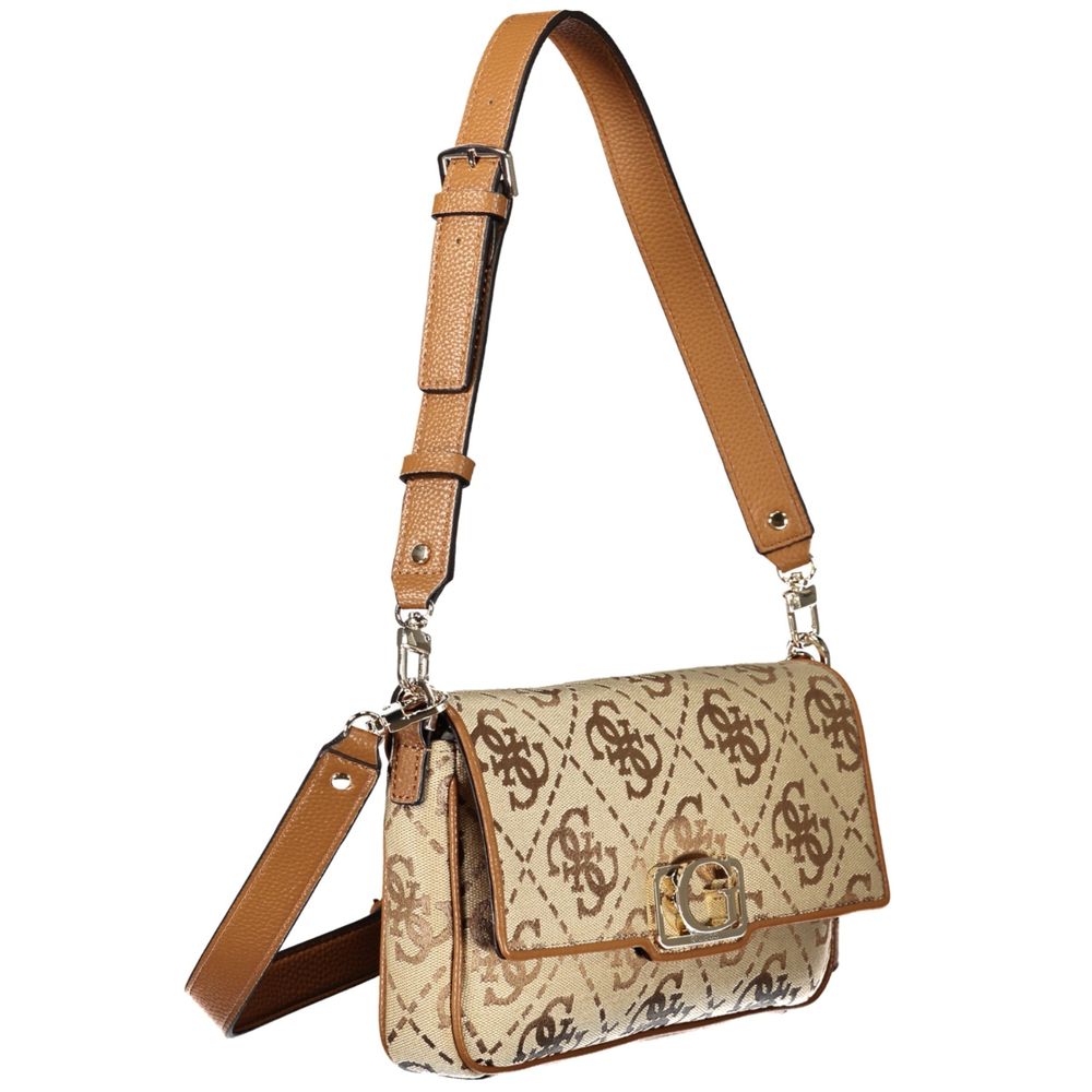 Guess Jeans Beige Polyester Women Women's Handbag