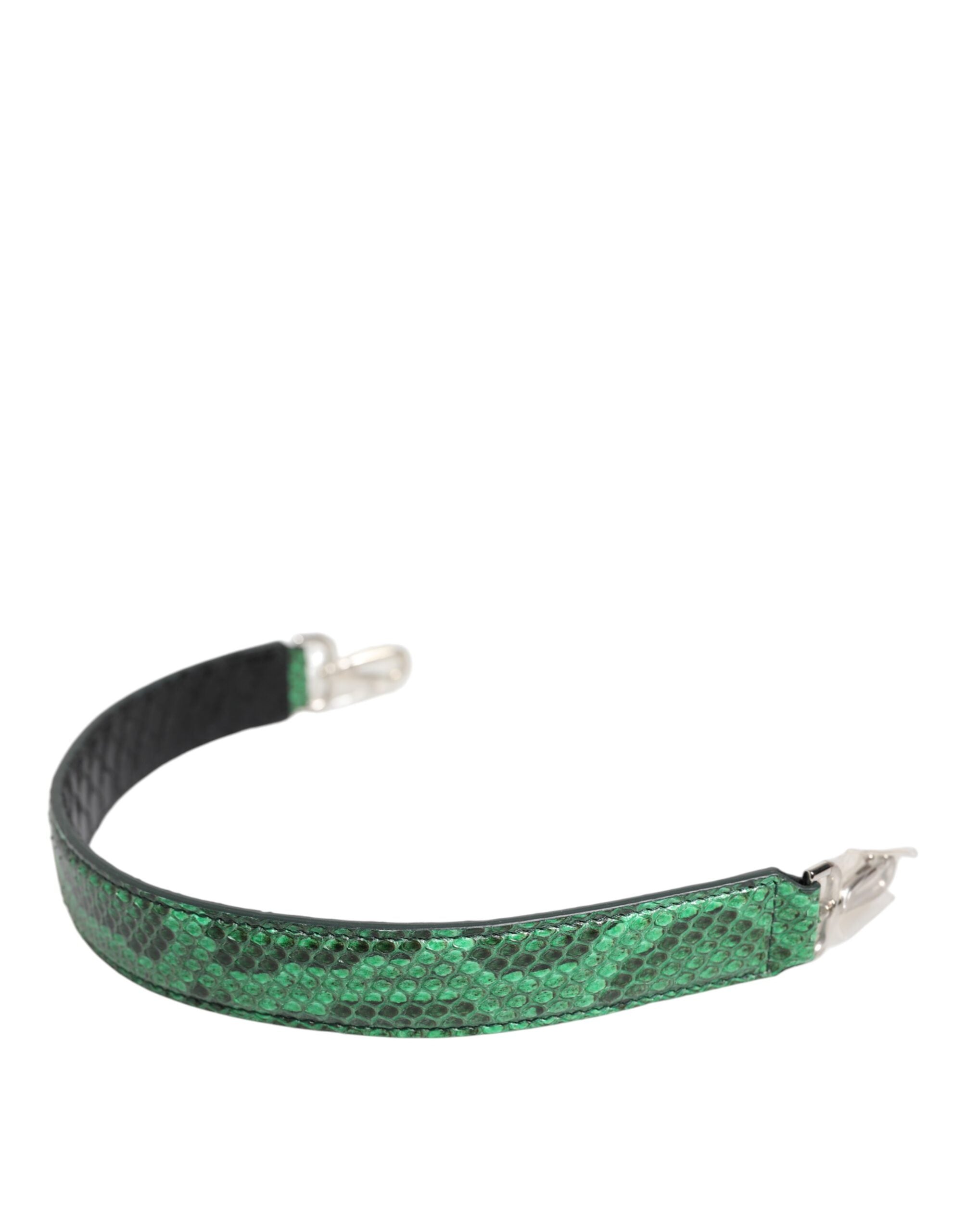 Dolce & Gabbana Black Green Exotic Leather Bag Shoulder Women's Strap