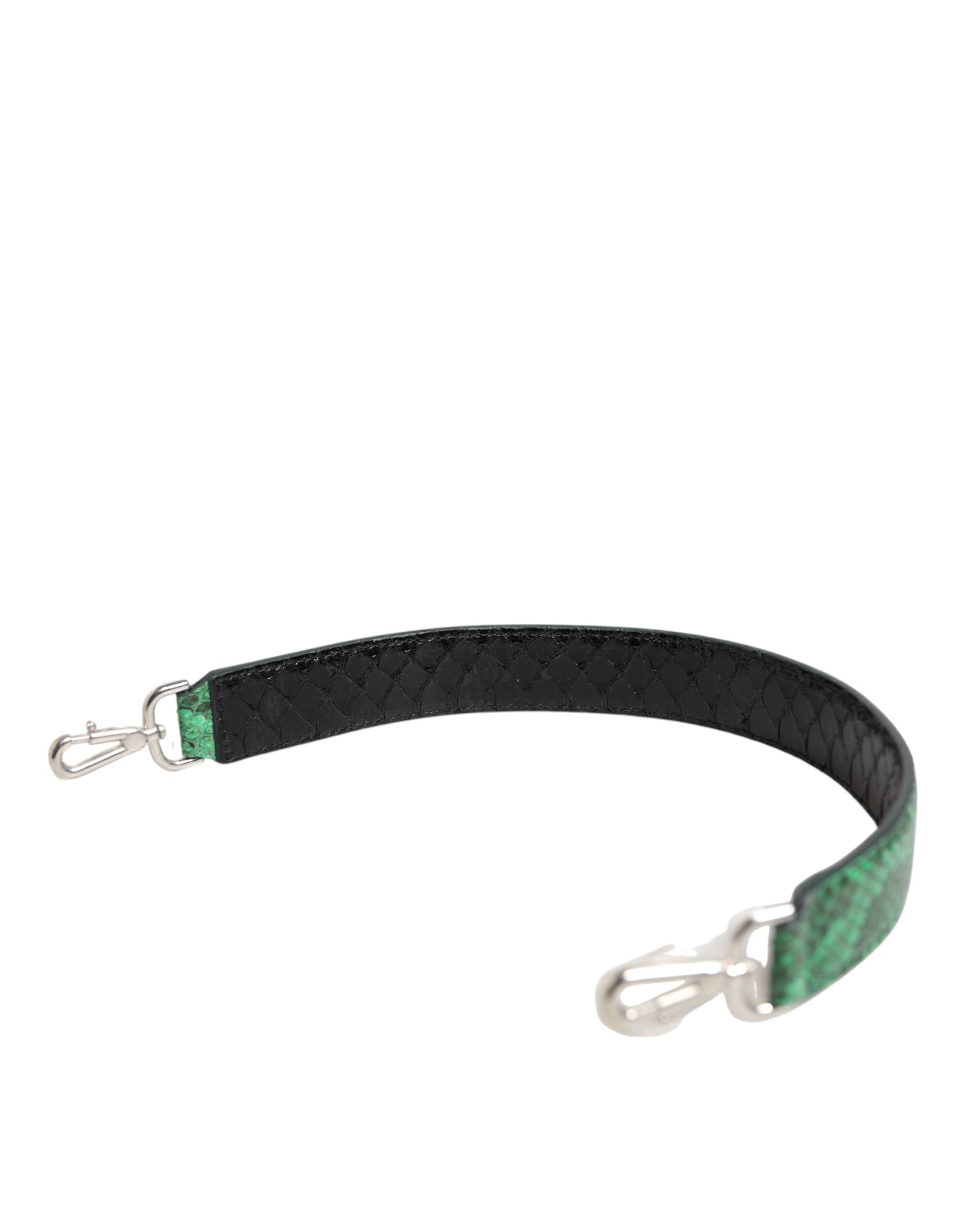 Dolce & Gabbana Black Green Exotic Leather Bag Shoulder Women's Strap