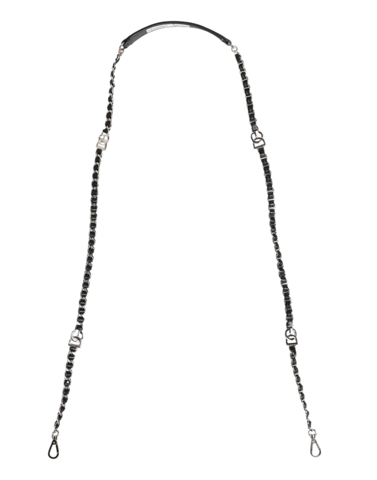 Dolce & Gabbana Black Leather DG Logo Chain Bag Shoulder Women's Strap (Pre-Owned)