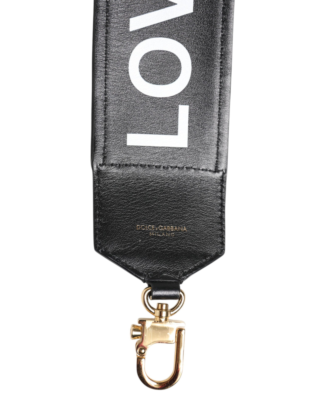 Dolce & Gabbana Black Leopard Print Reversible Bag Shoulder Women's Strap