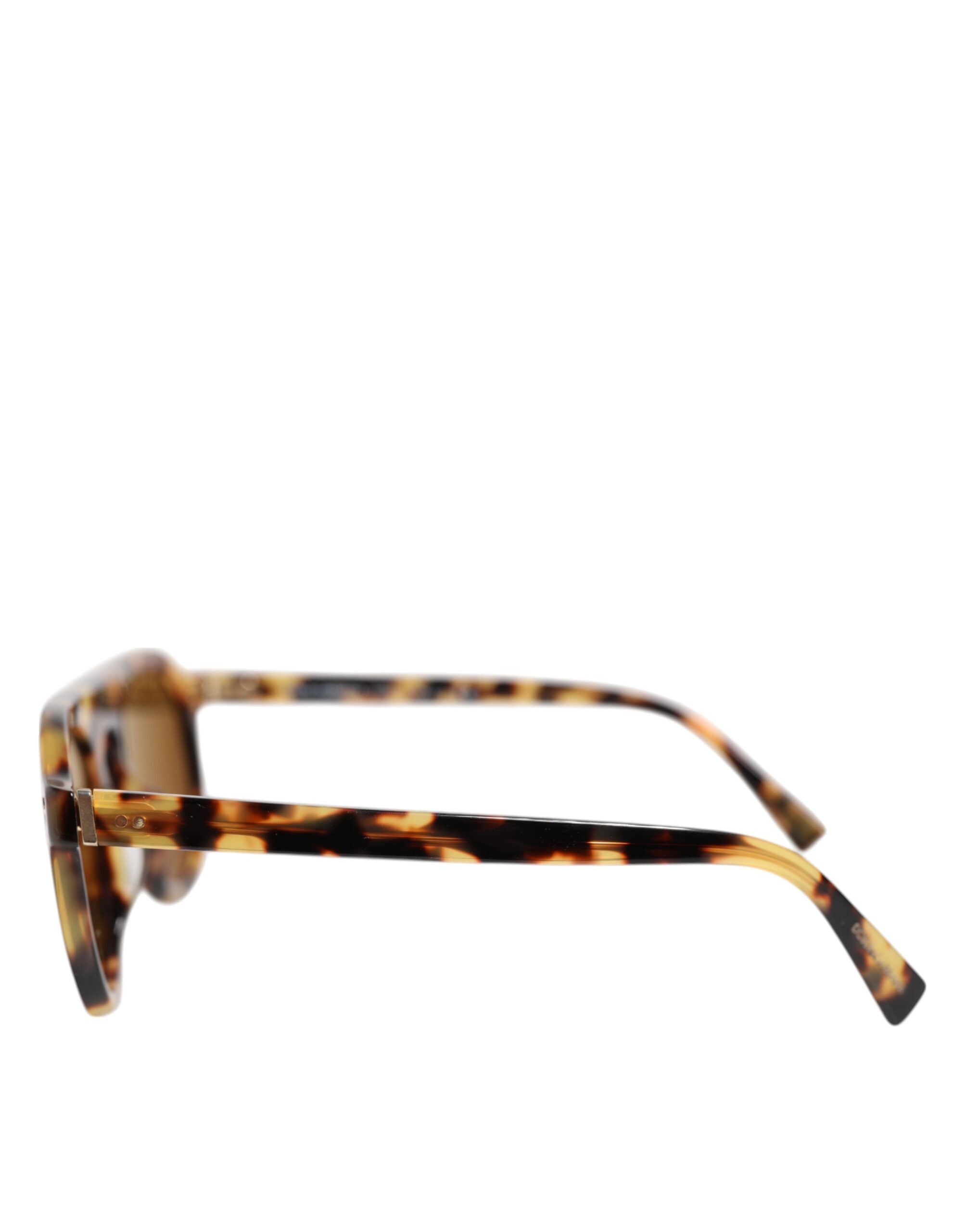 Dolce & Gabbana Brown Acetate Round Leopard Print Eyewear Women's Sunglasses