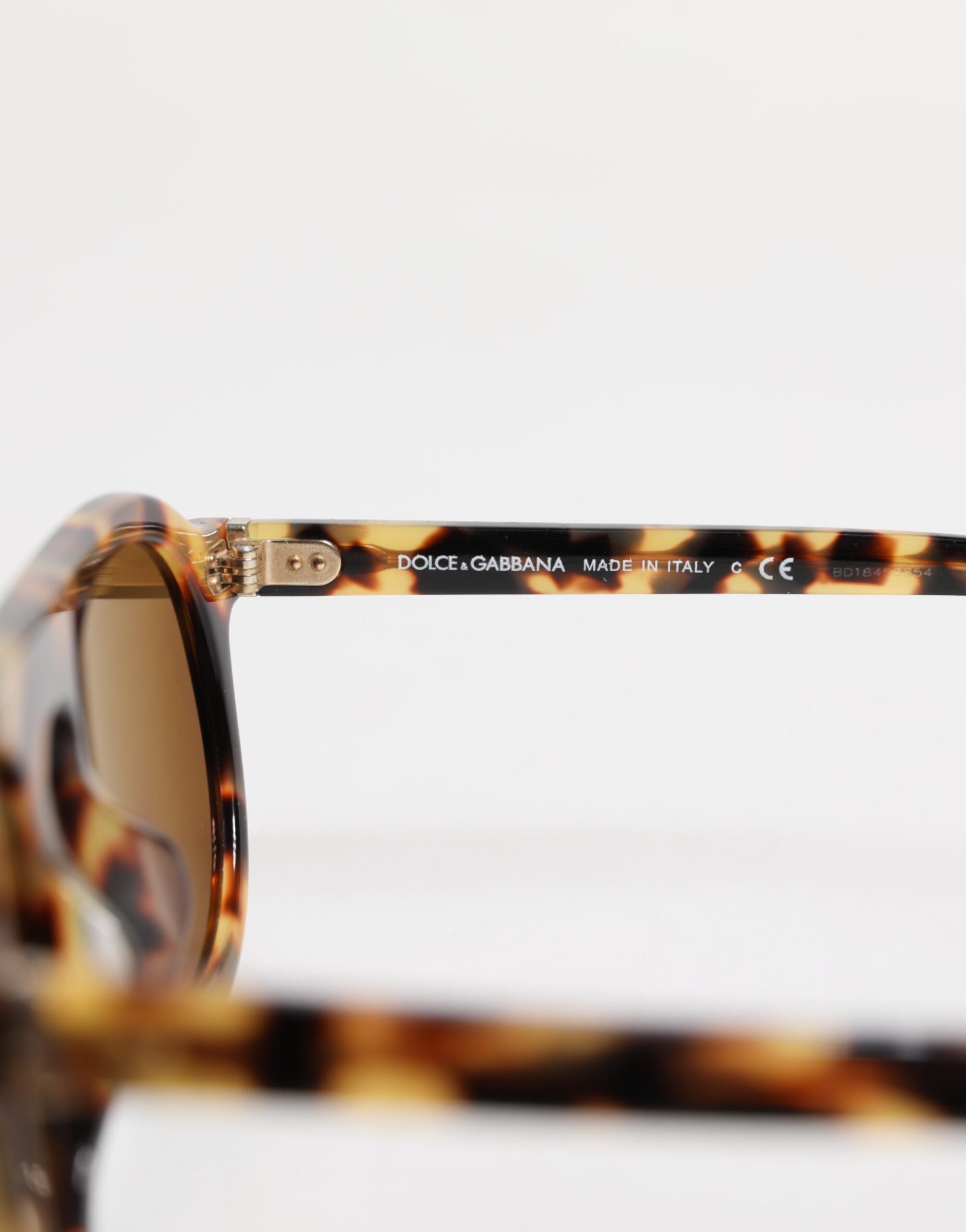 Dolce & Gabbana Brown Acetate Round Leopard Print Eyewear Women's Sunglasses