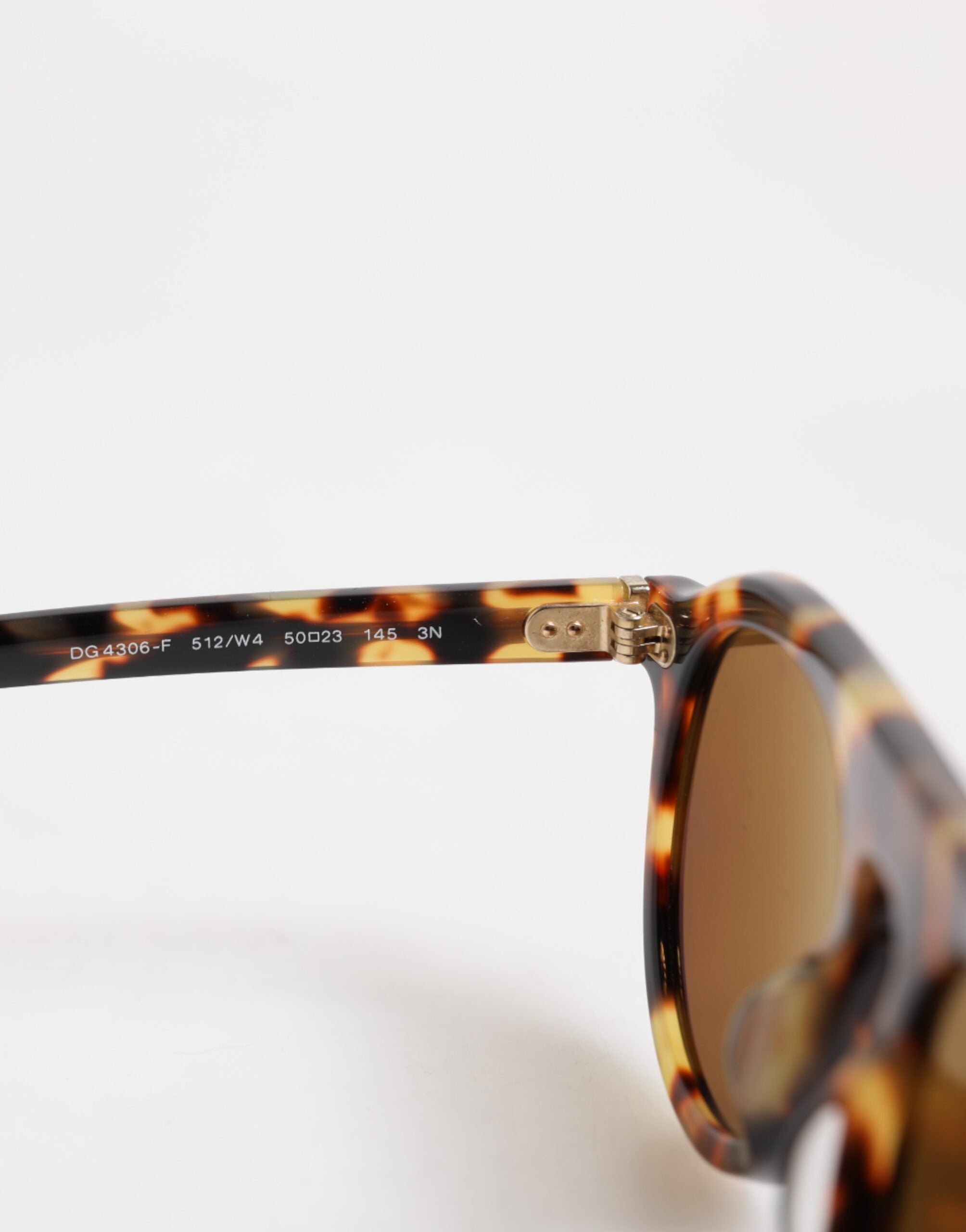 Dolce & Gabbana Brown Acetate Round Leopard Print Eyewear Women's Sunglasses