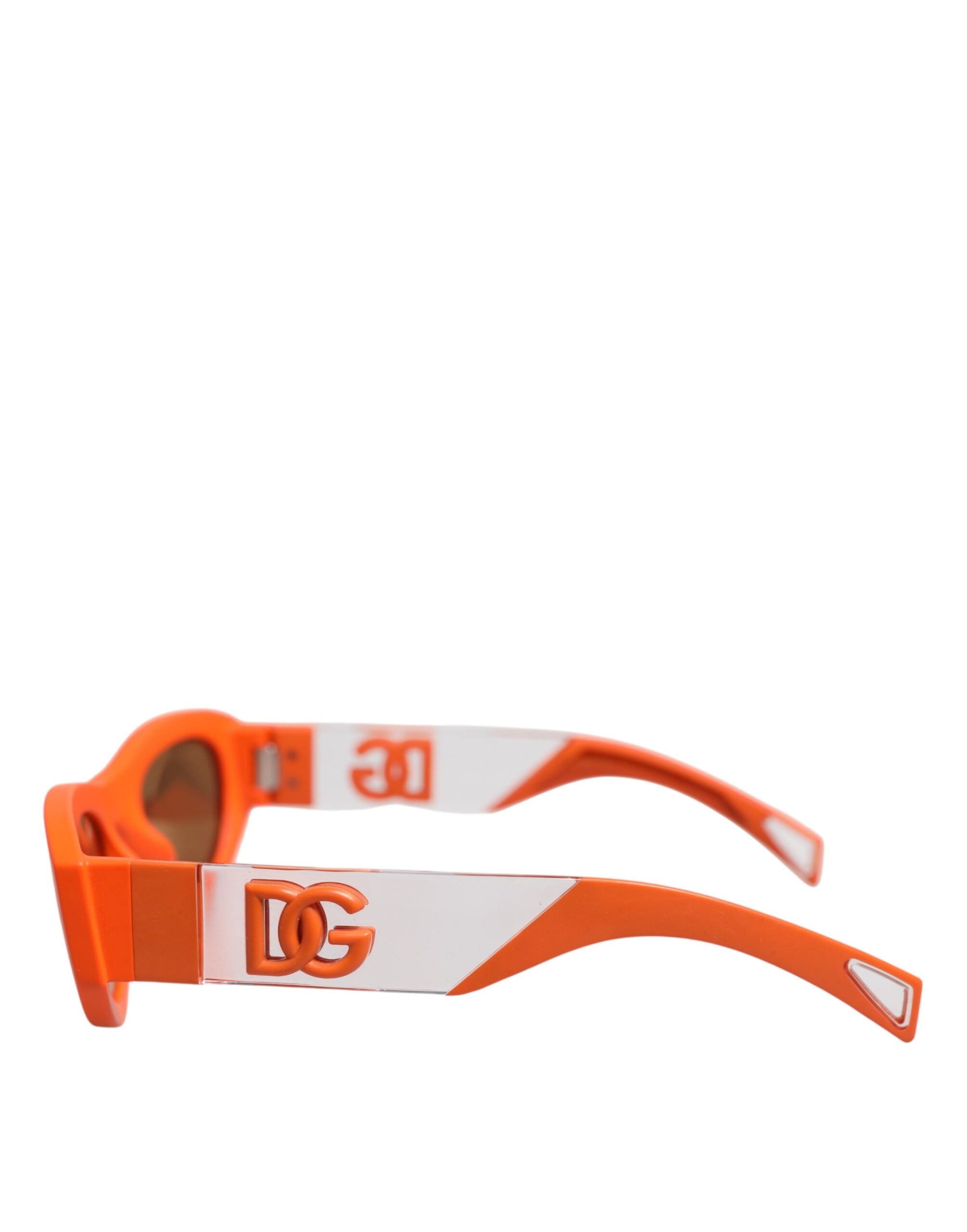 Dolce & Gabbana Orange Reborn To Live Oval Frame Logo Eyewear Women's Sunglasses