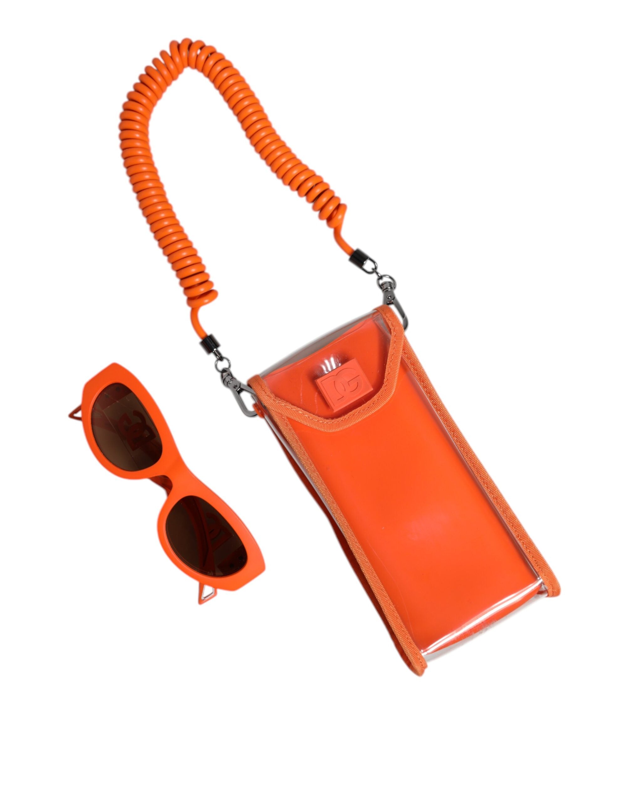 Dolce & Gabbana Orange Reborn To Live Oval Frame Logo Eyewear Women's Sunglasses