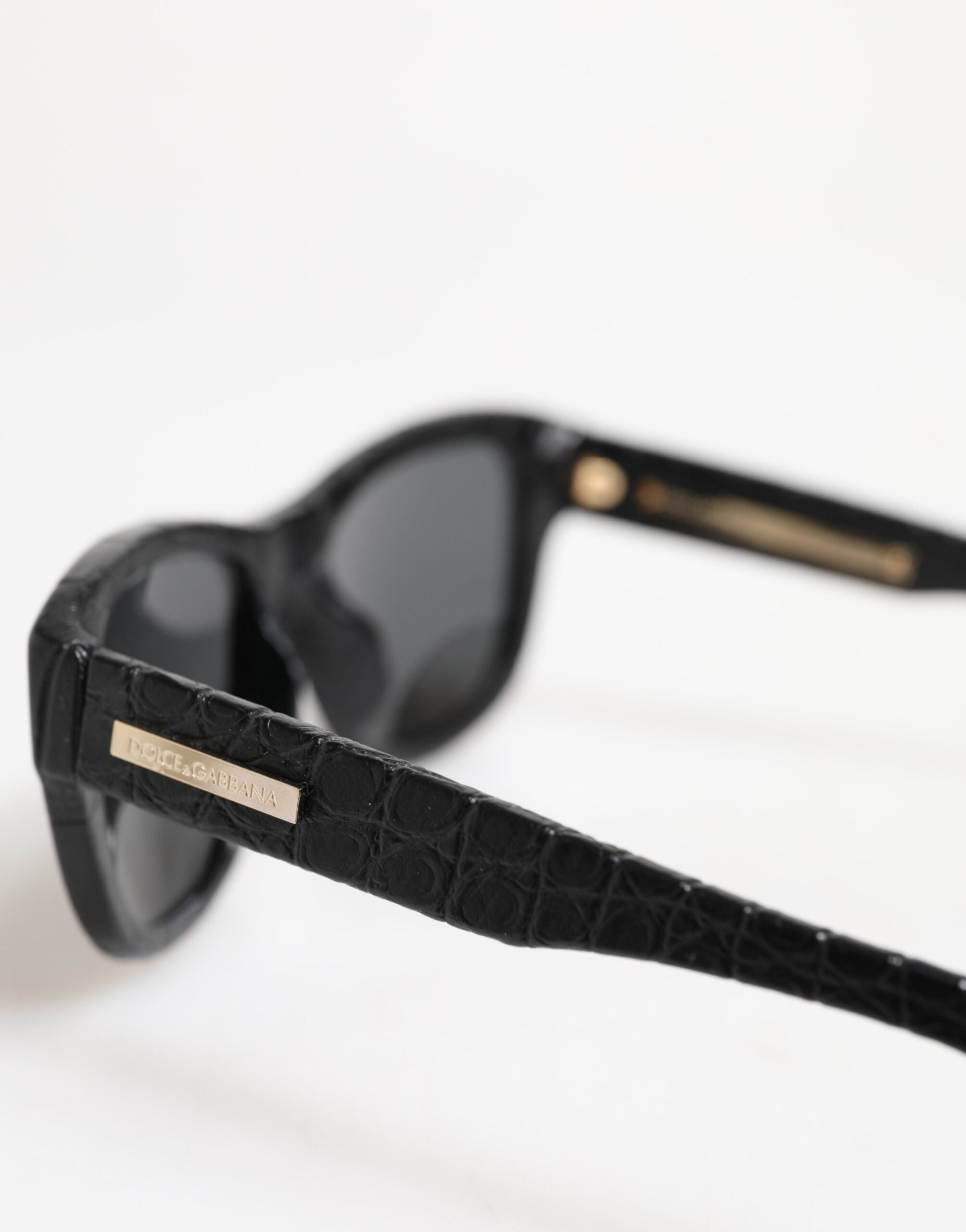 Dolce & Gabbana Black Leather Frame DG4177 Tinted Lens Women's Sunglasses