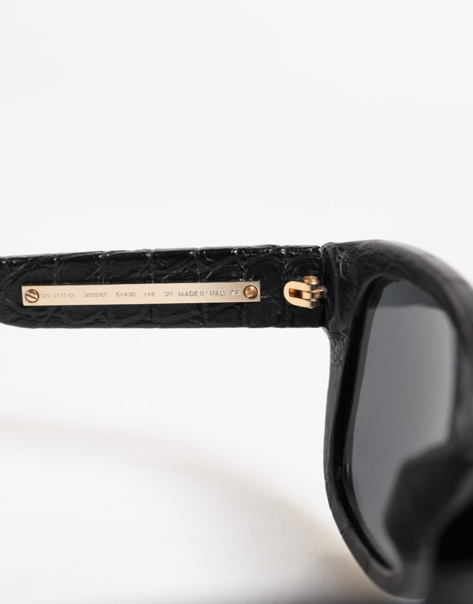Dolce & Gabbana Black Leather Frame DG4177 Tinted Lens Women's Sunglasses