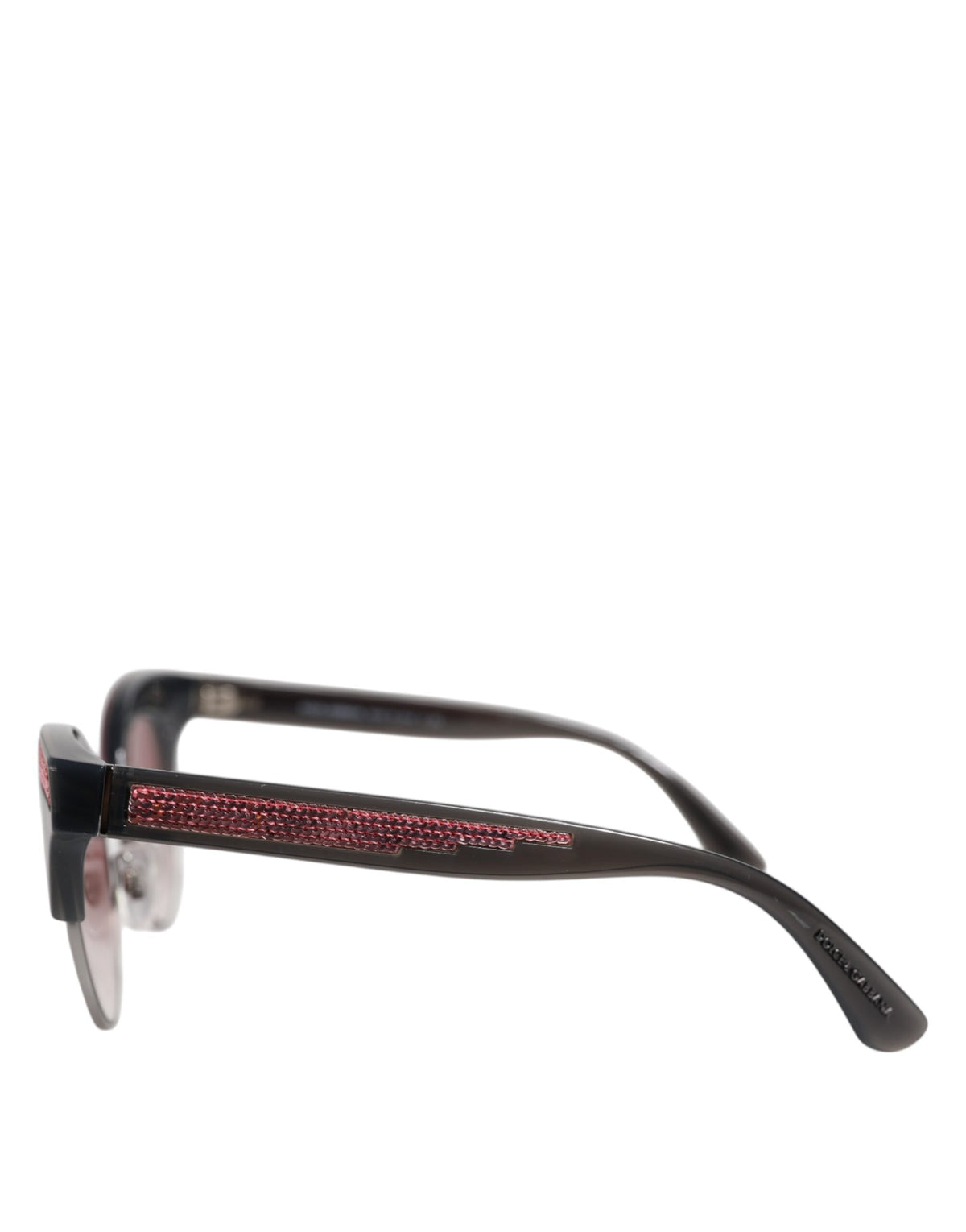 Dolce & Gabbana Black Pink Mirrored Cat Eye DG6109 Sequined Women's Sunglasses (Pre-Owned)