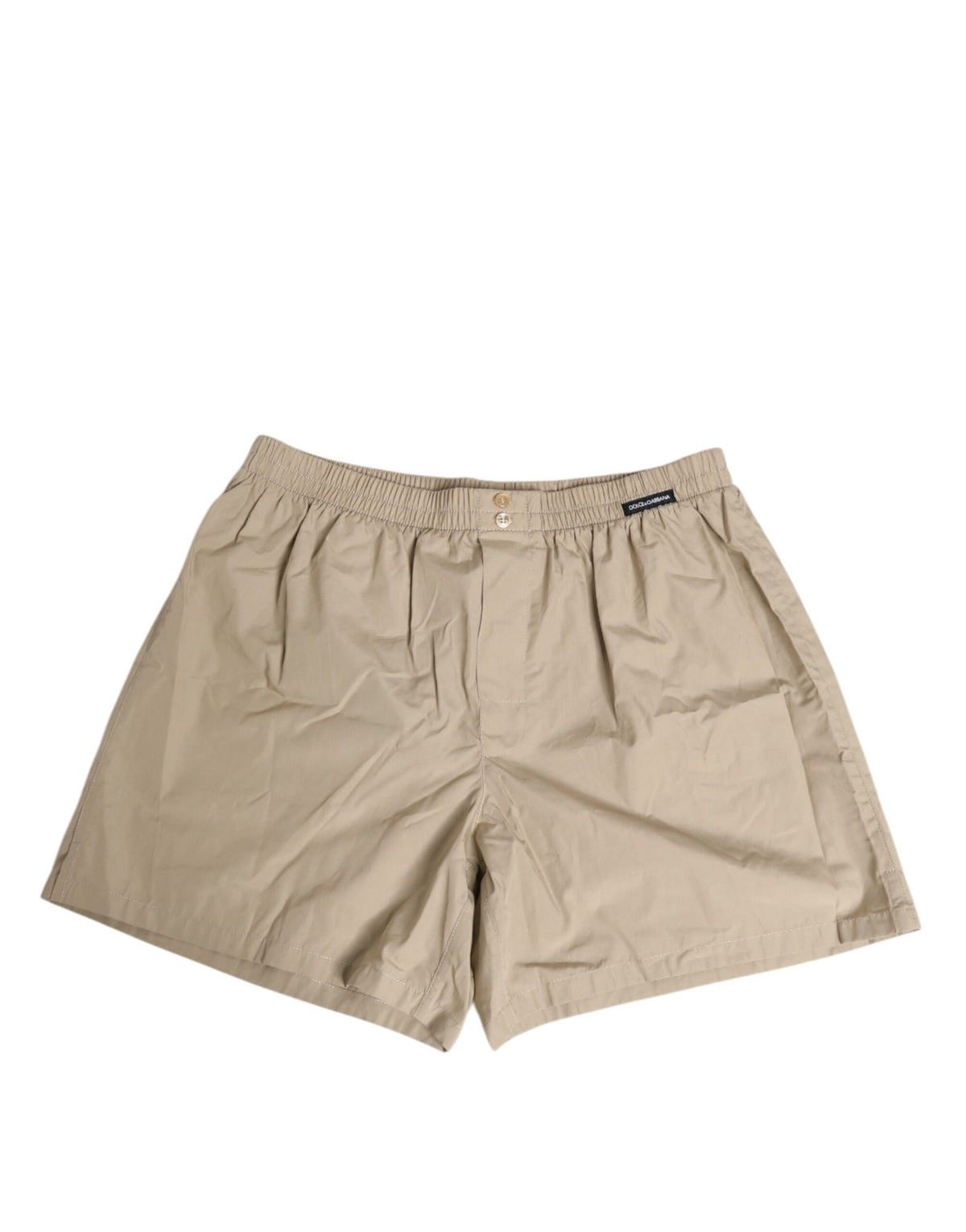 Dolce & Gabbana Beige Cotton Regular Boxer Shorts Men's Underwear