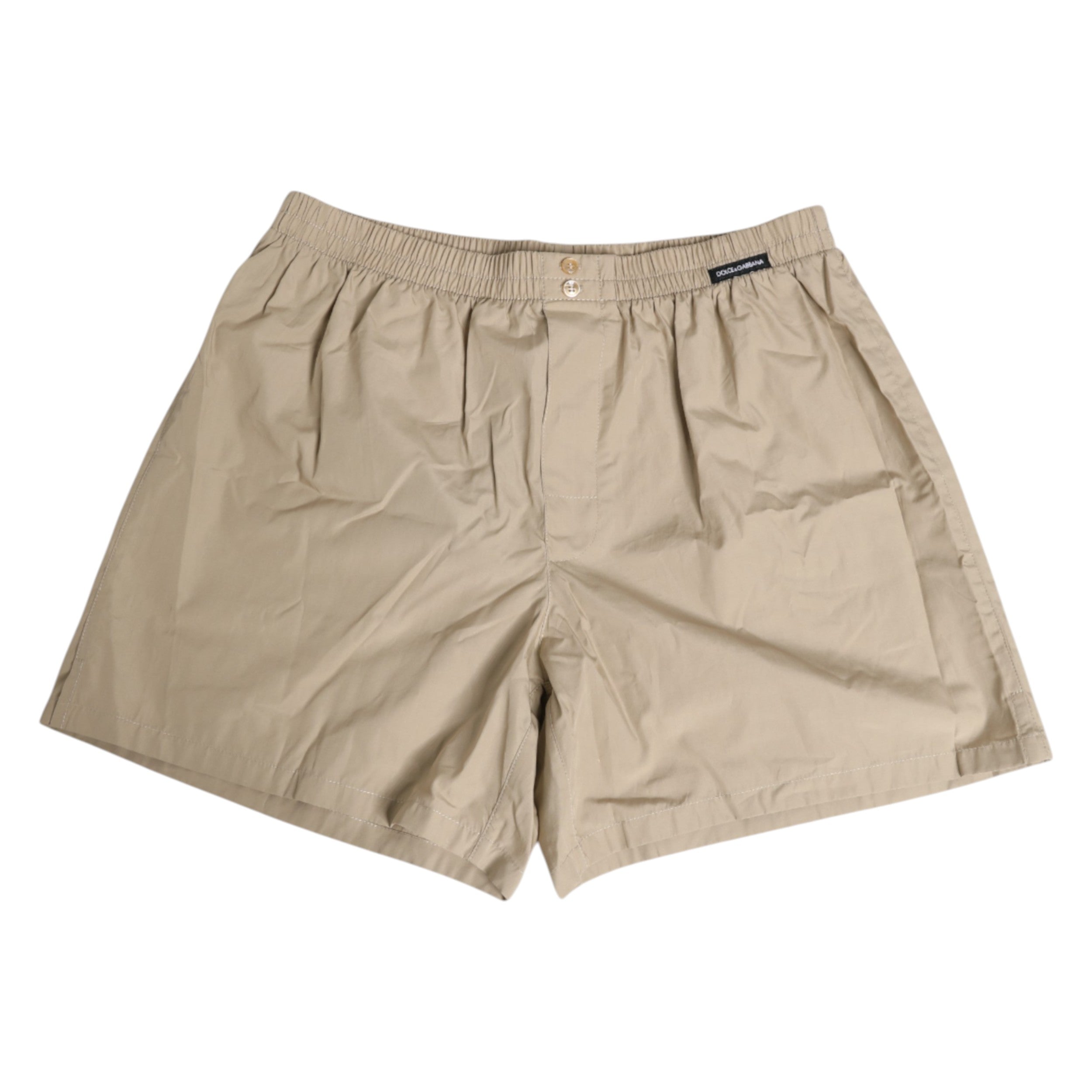 Dolce & Gabbana Beige Cotton Regular Boxer Shorts Men's Underwear