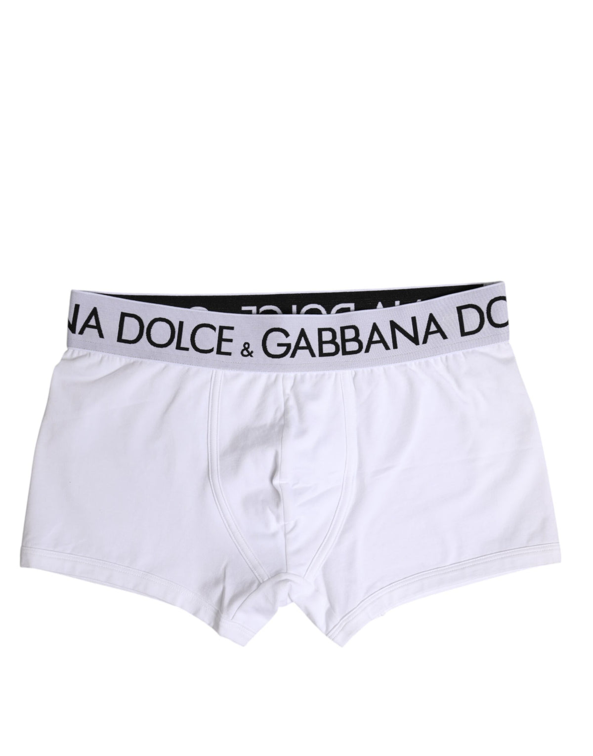 Dolce & Gabbana White Cotton Stretch Regular Boxer Men's Underwear