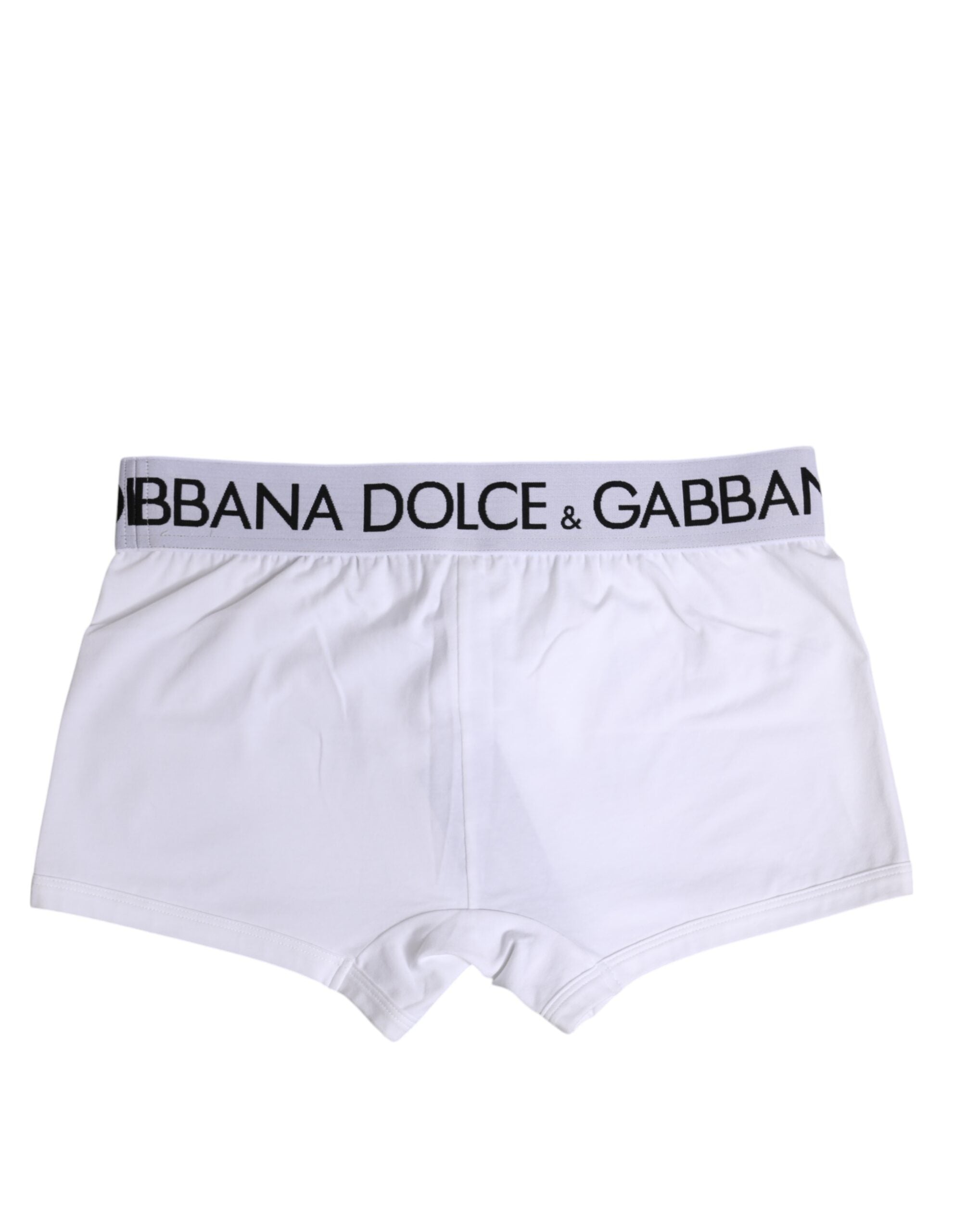Dolce & Gabbana White Cotton Stretch Regular Boxer Men's Underwear