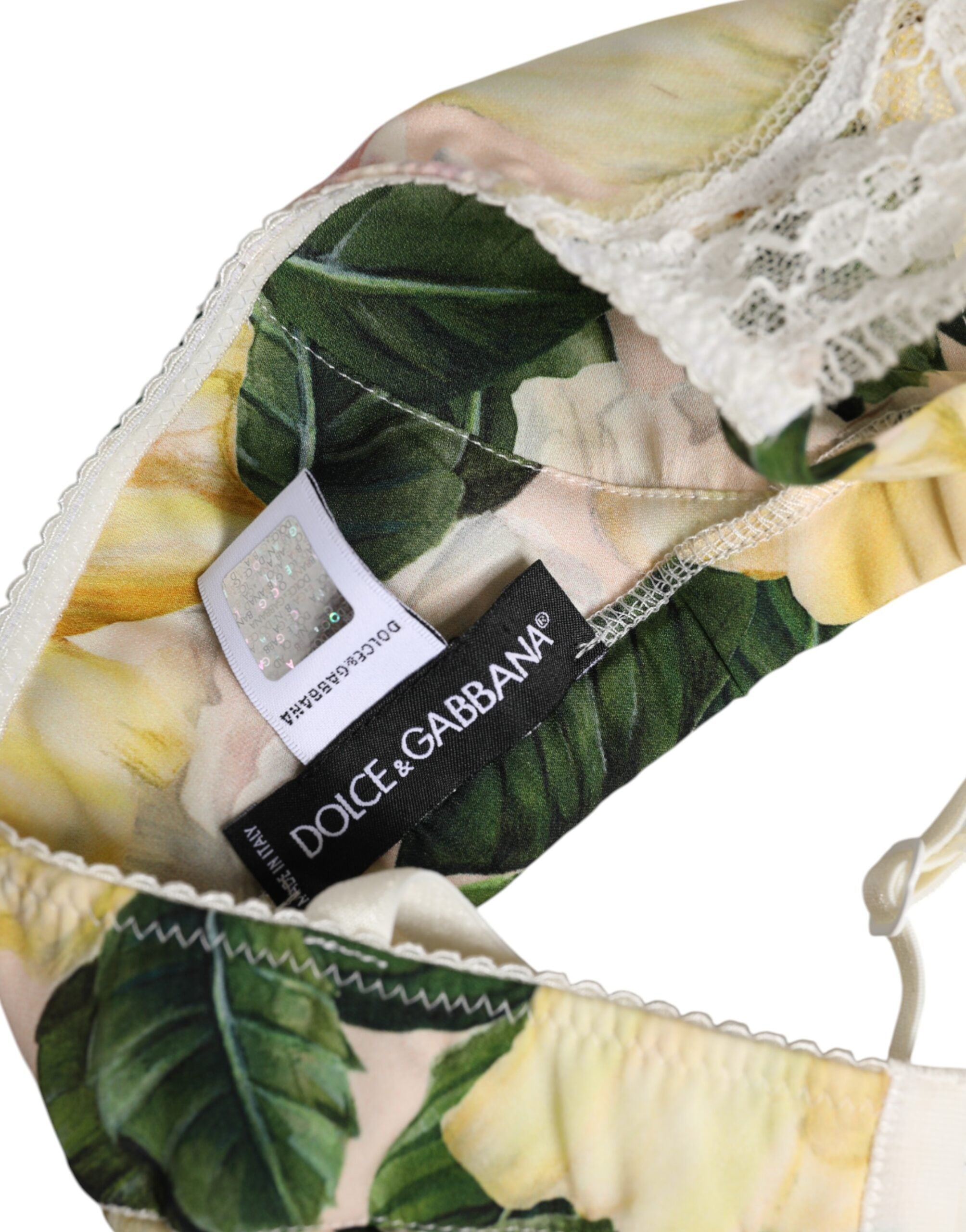 Dolce & Gabbana Multicolor Floral Print Non Wire Bra Women's Underwear