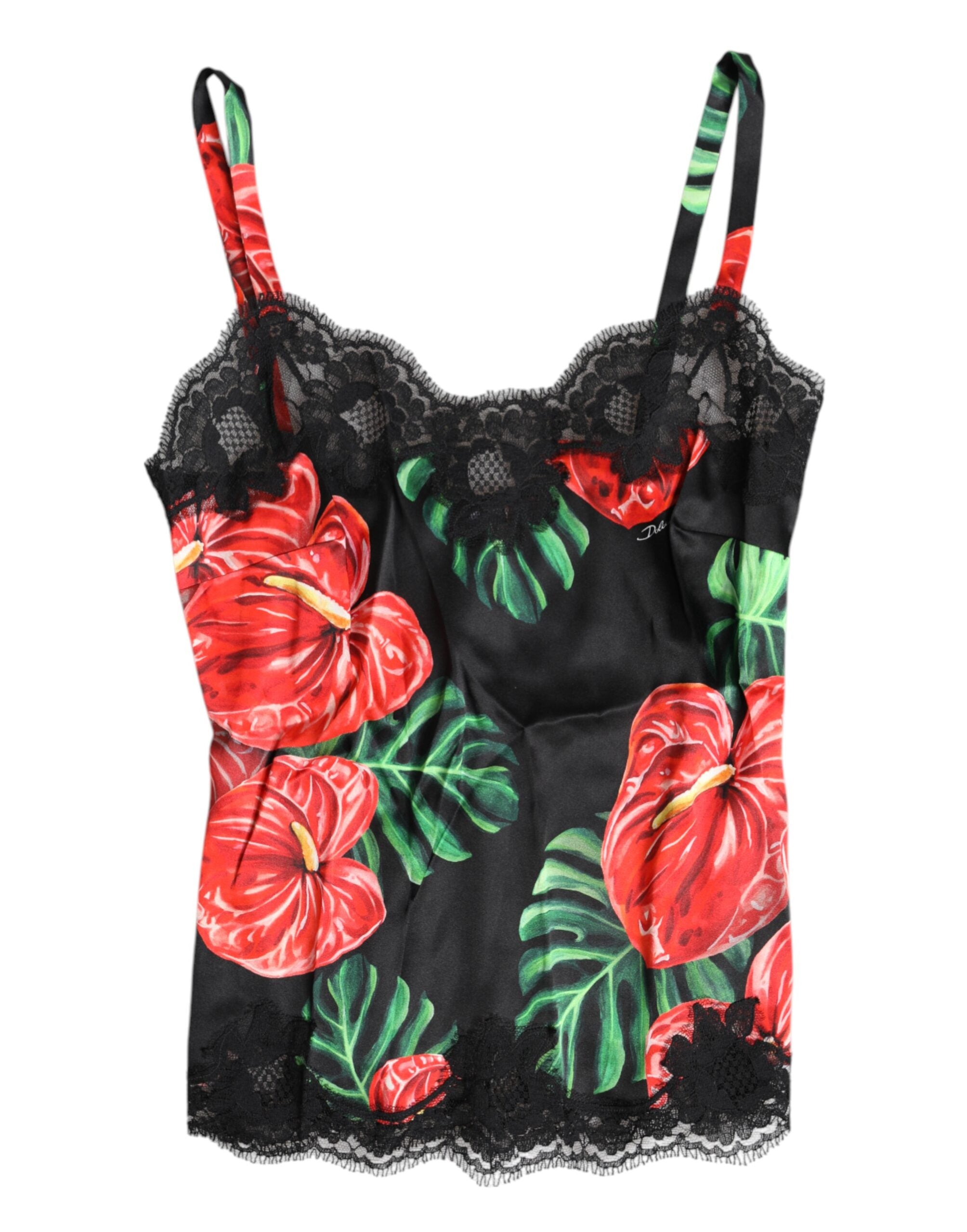 Dolce & Gabbana Multicolor Floral Silk Tank Lingerie Women's Underwear