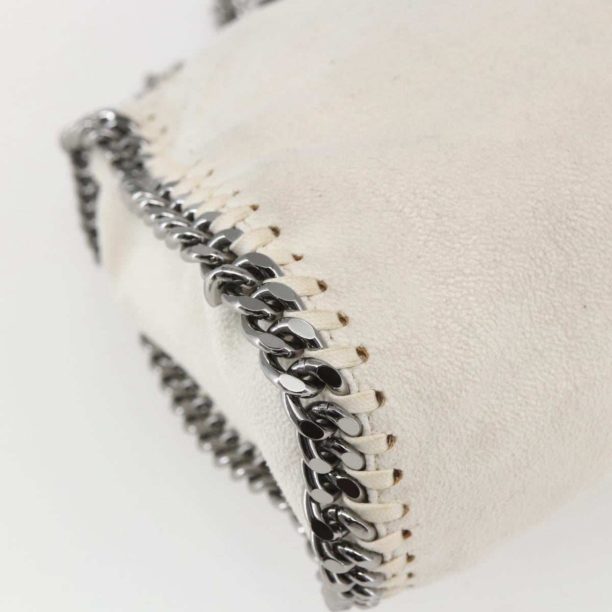 Stella Mccartney Falabella Fold Over Shaggy Deer White Polyester Handbag (Pre-Owned)