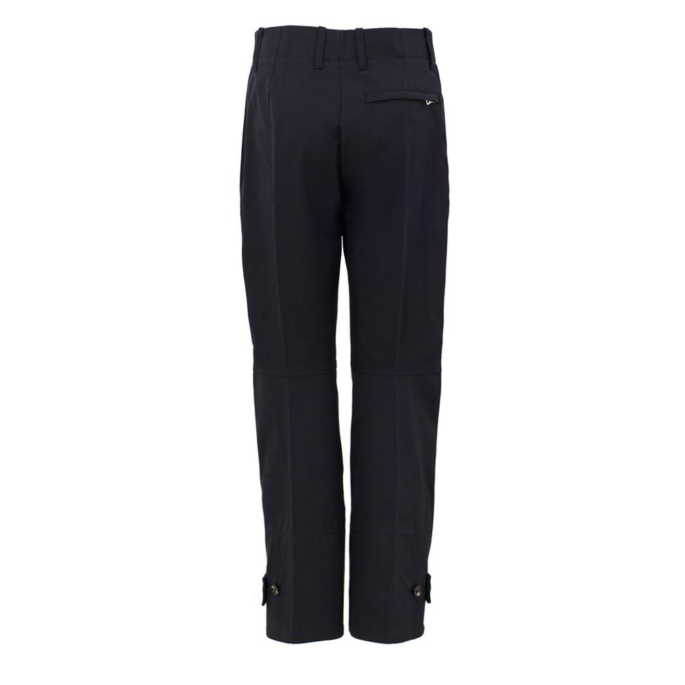 Bottega Veneta Navy Blue Cotton Casual Women's Pants
