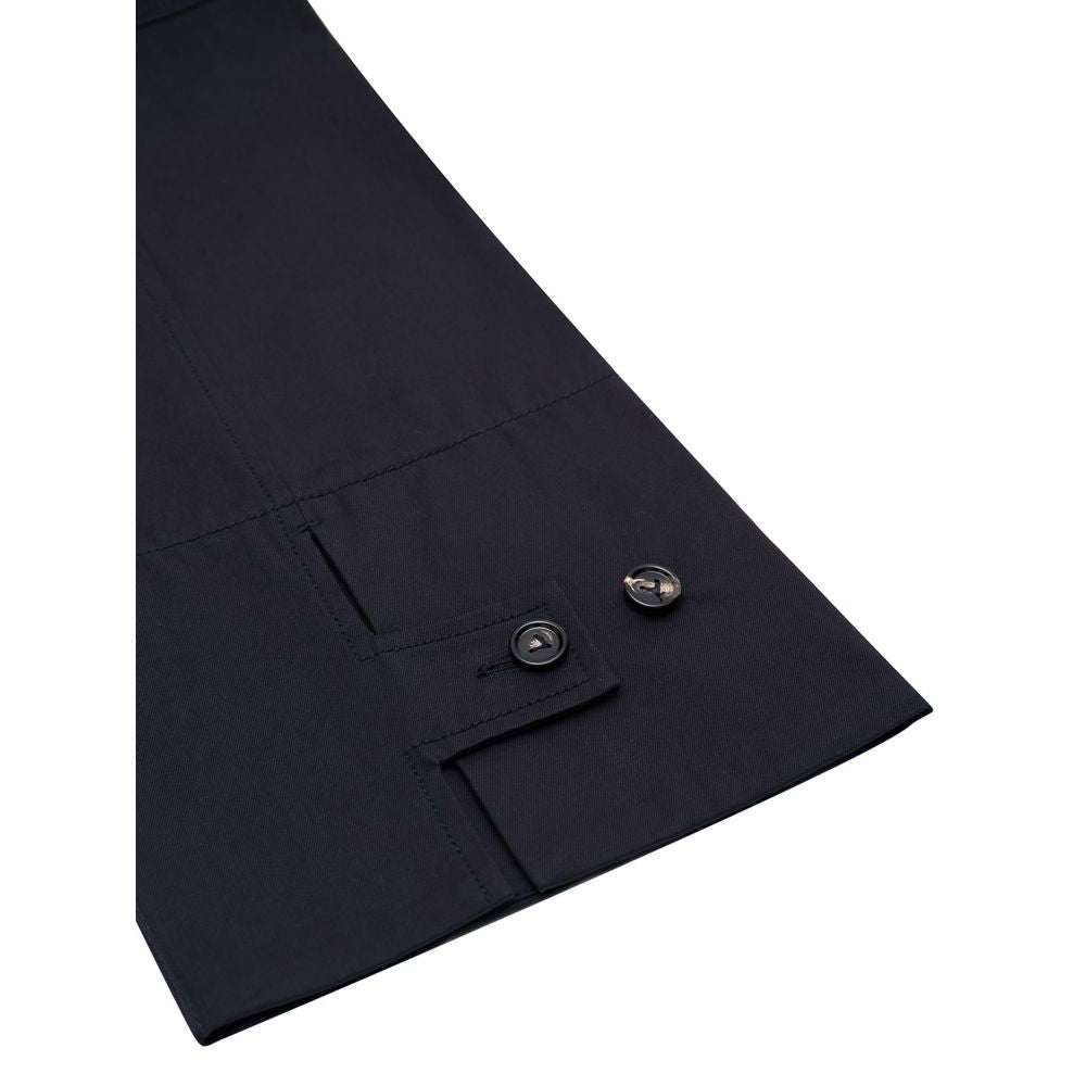 Bottega Veneta Navy Blue Cotton Casual Women's Pants
