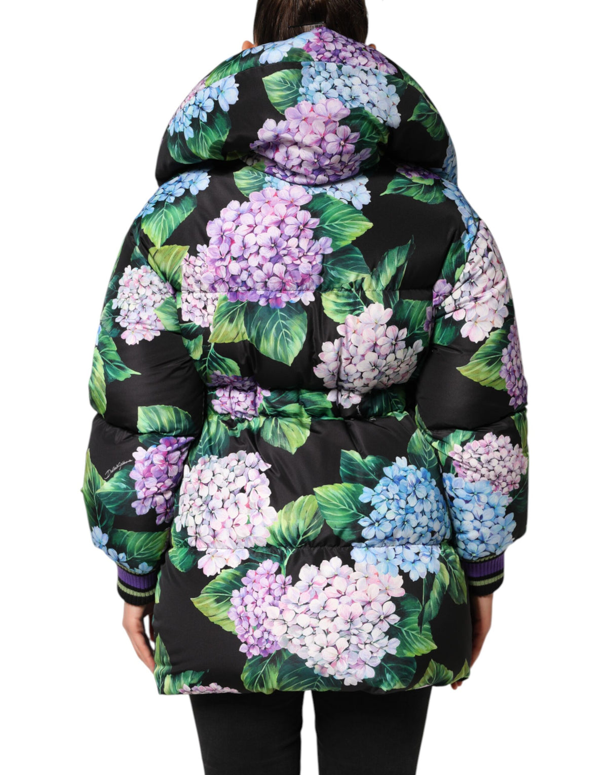 Dolce & Gabbana Multicolor Floral Print Puffer Quilted Women's Jacket
