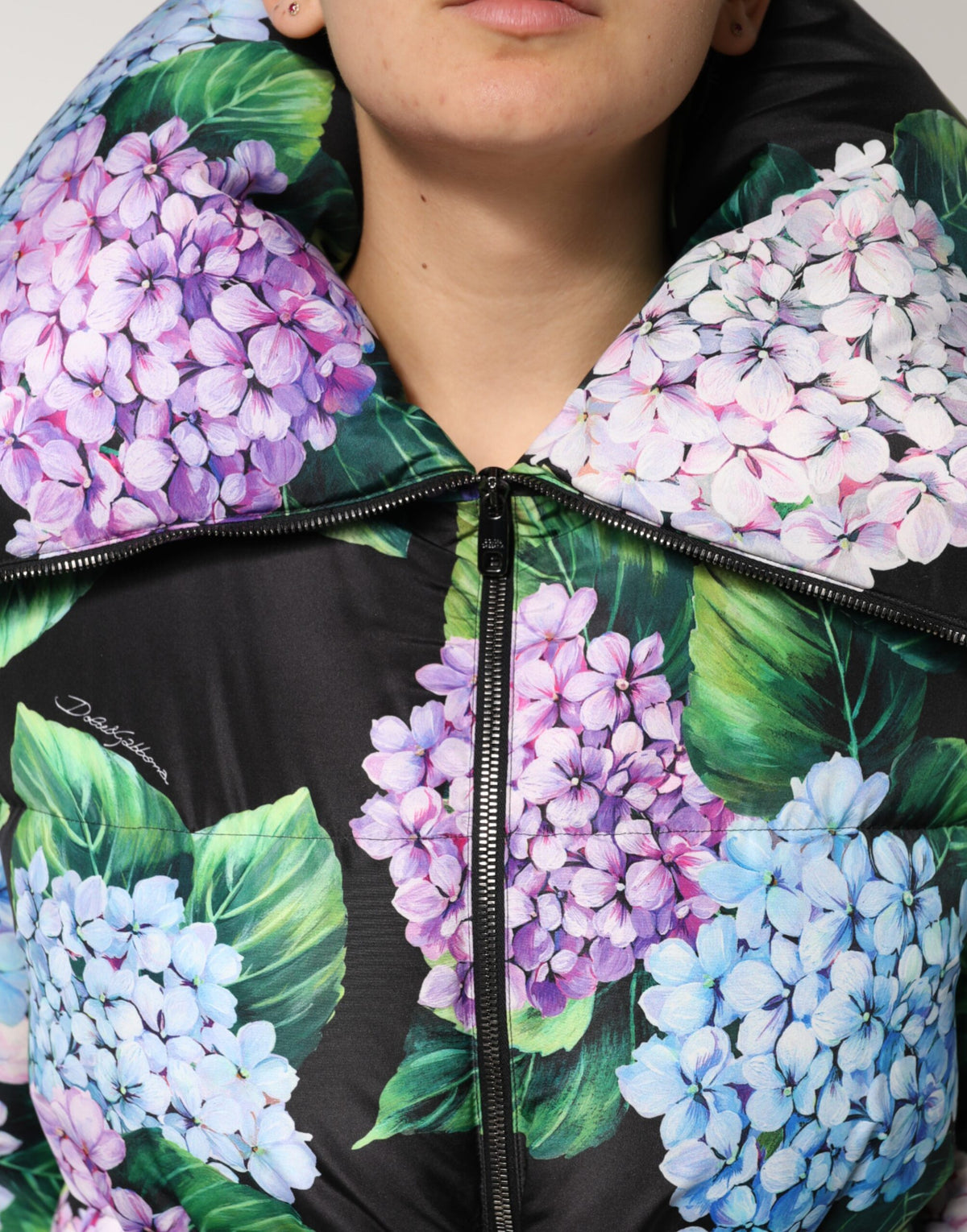Dolce & Gabbana Multicolor Floral Print Puffer Quilted Women's Jacket