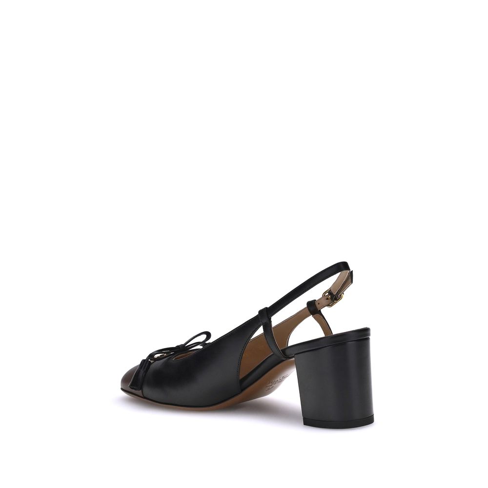 Valentino Garavani Black Goatskin Mid Heel Women's Pumps