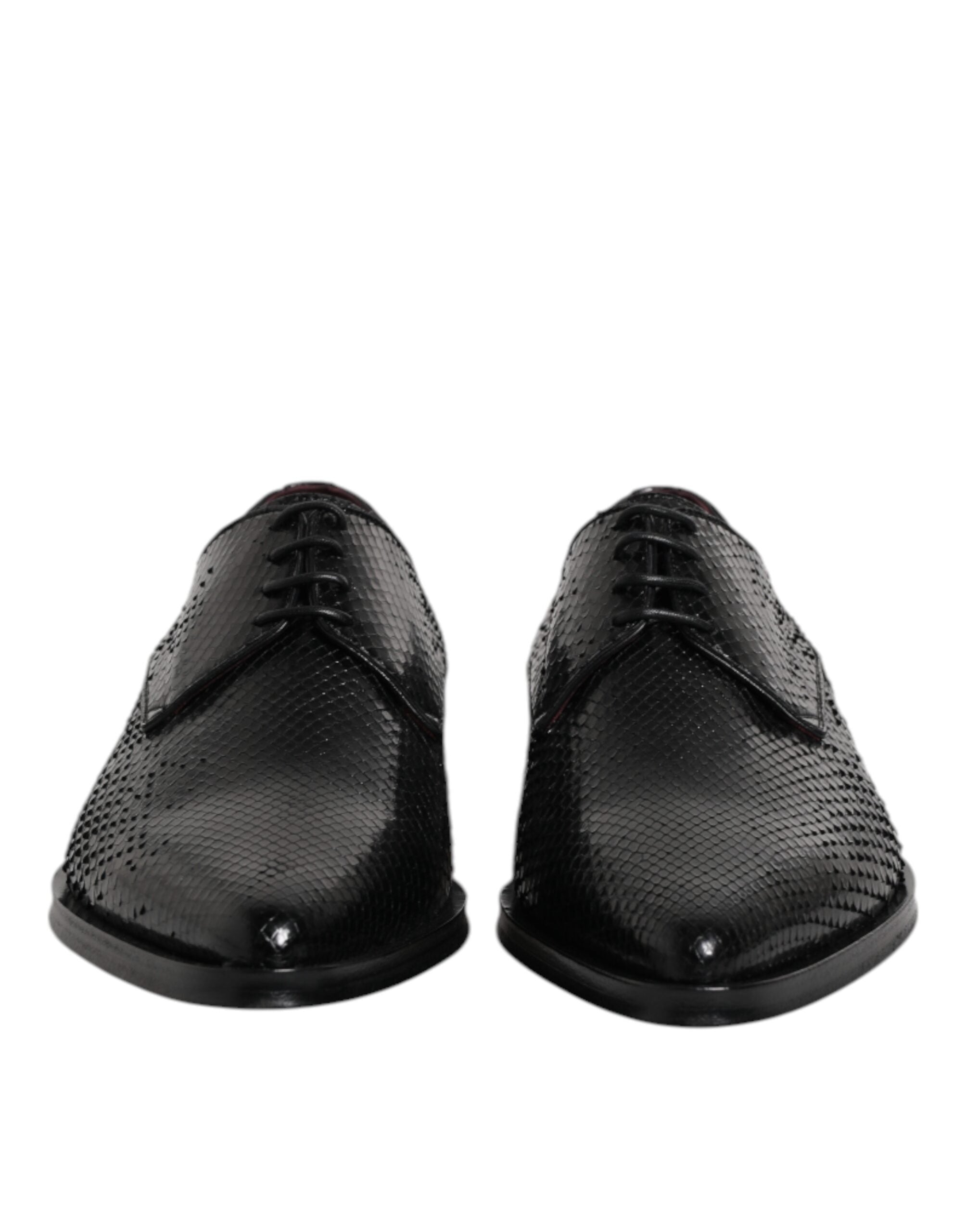 Dolce & Gabbana Black Leather Lace Up Dress Men Derby Men's Shoes