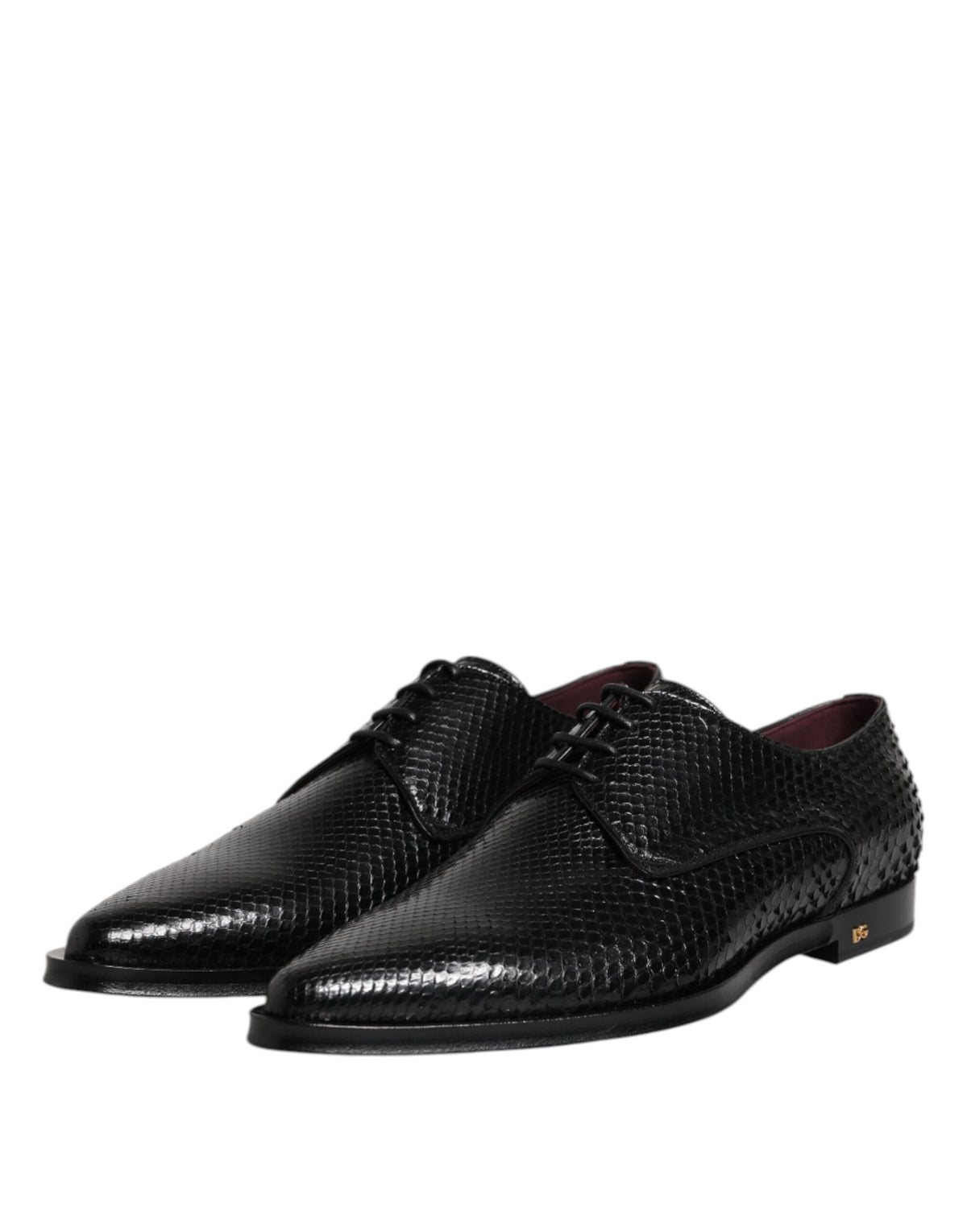Dolce & Gabbana Black Leather Lace Up Dress Men Derby Men's Shoes